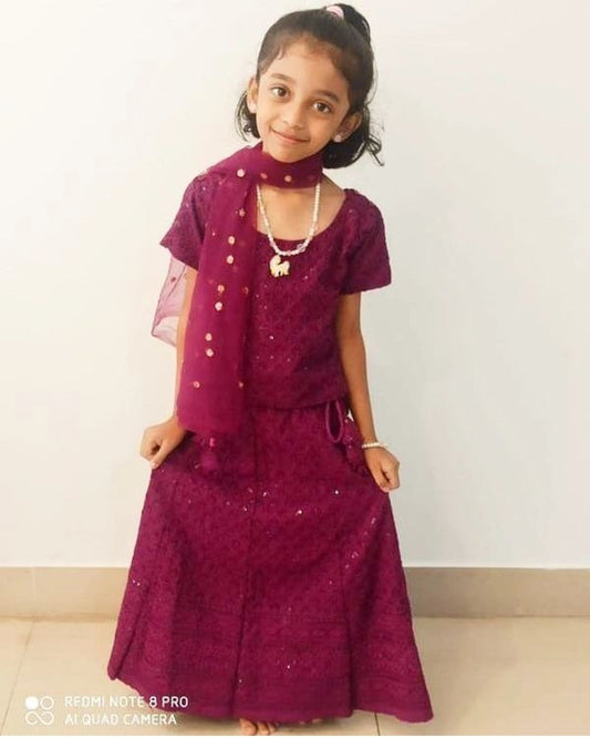 Chikan lehenga