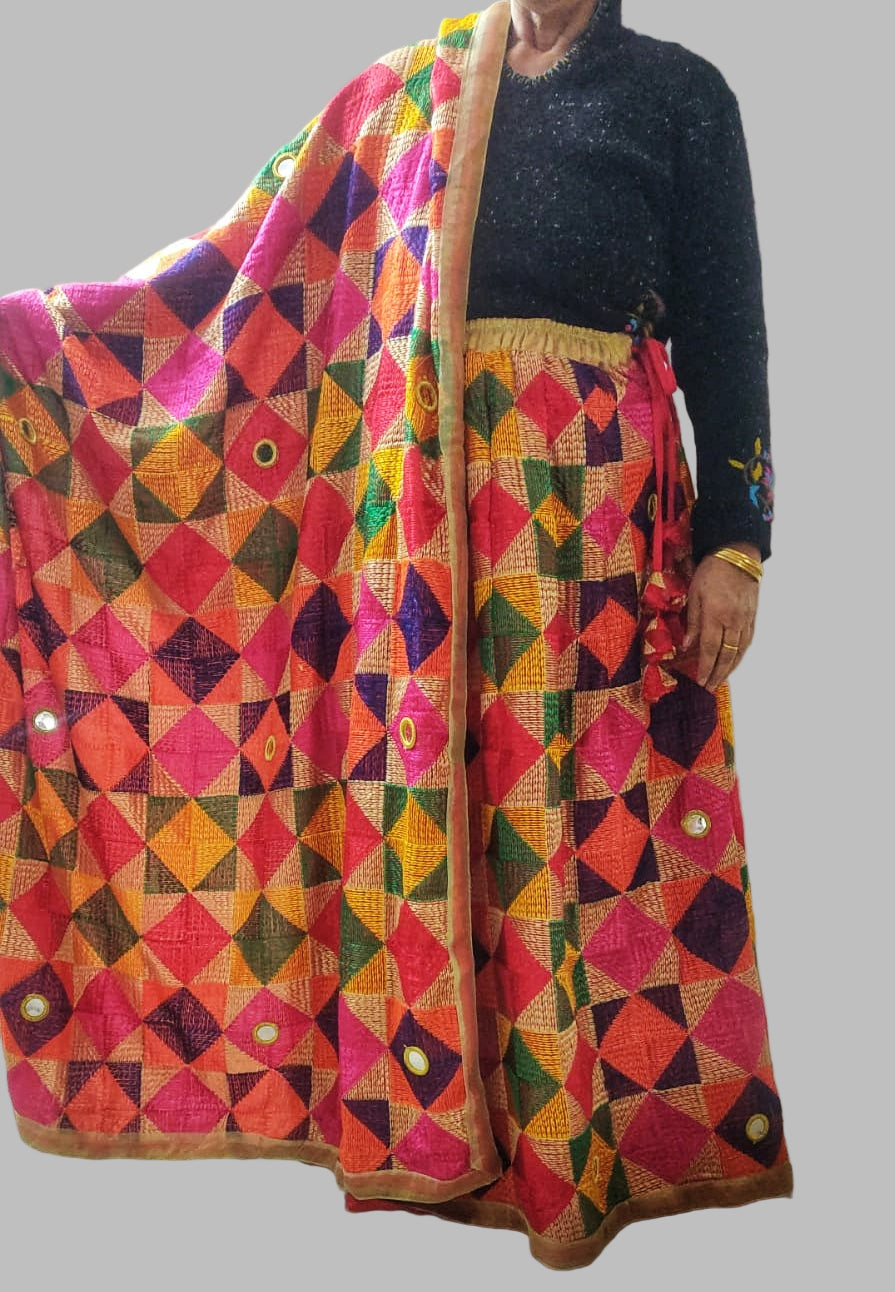 Bagh Phulkari Skirt
