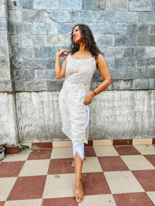 Strappy chikan kurtis