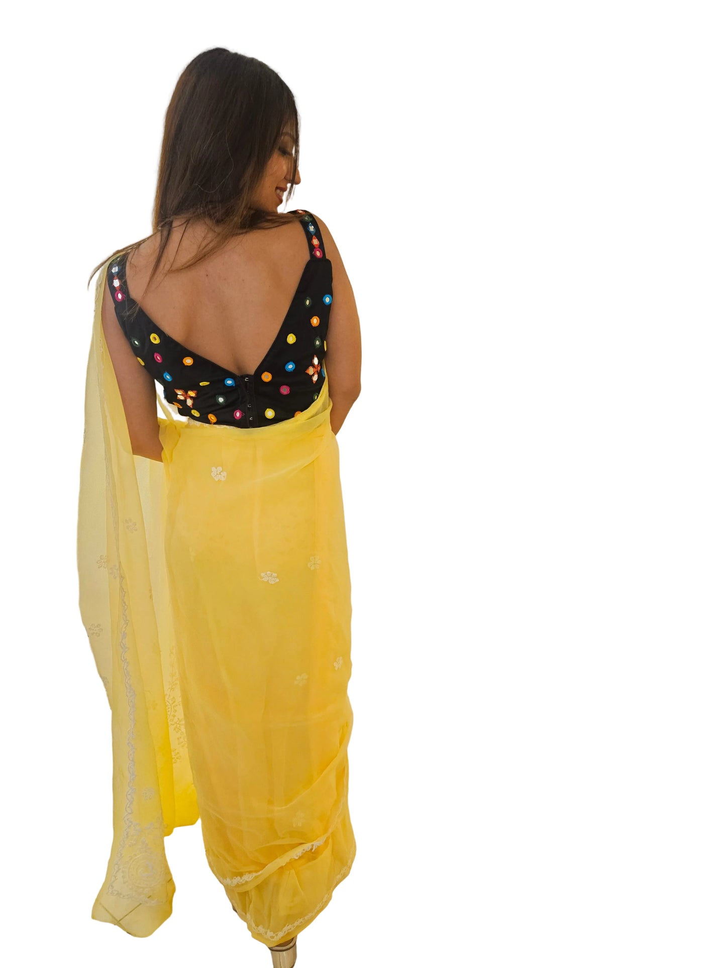 Ready to wear chikan saree