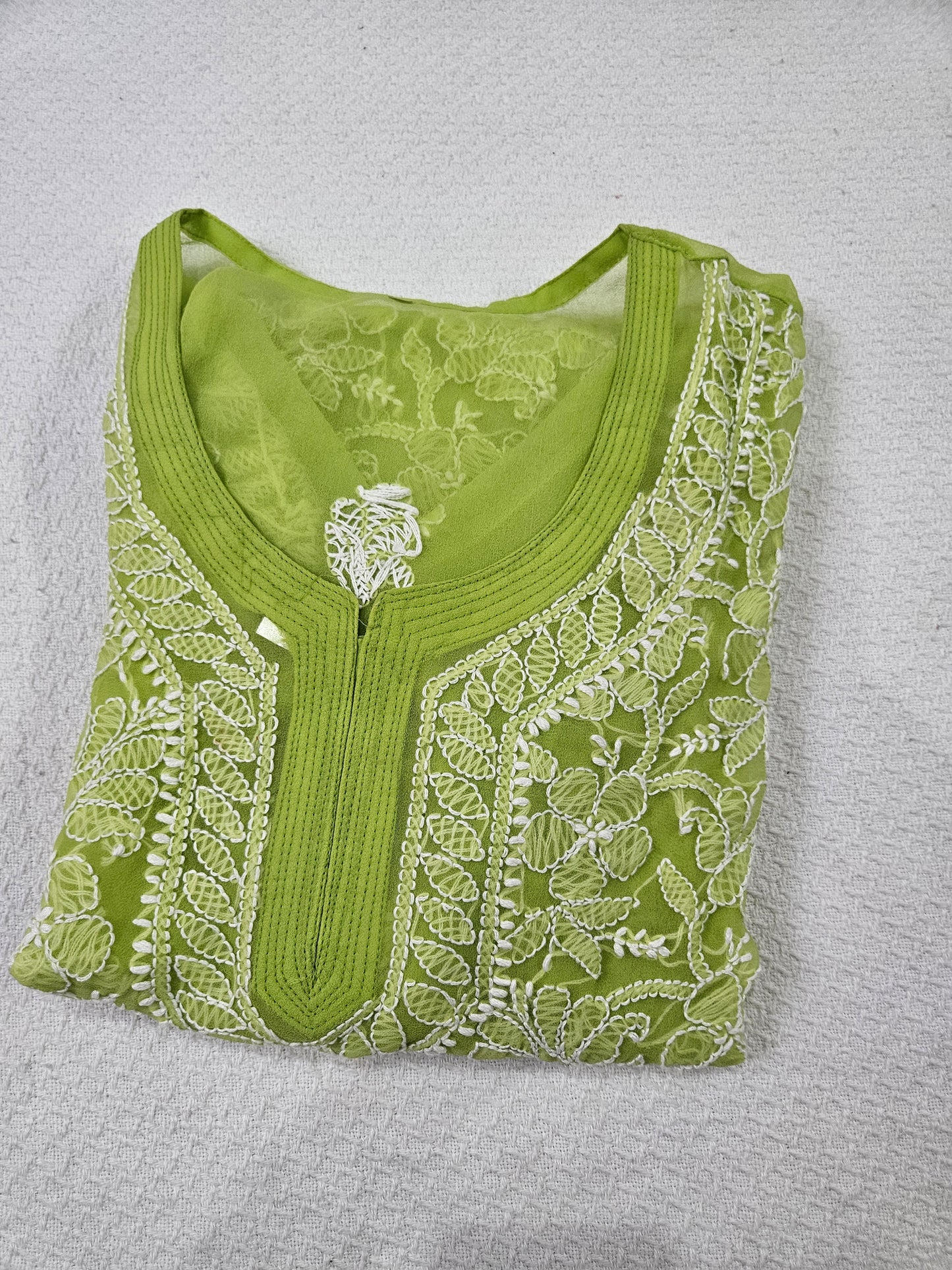 Short Georgette Chikan Kurti