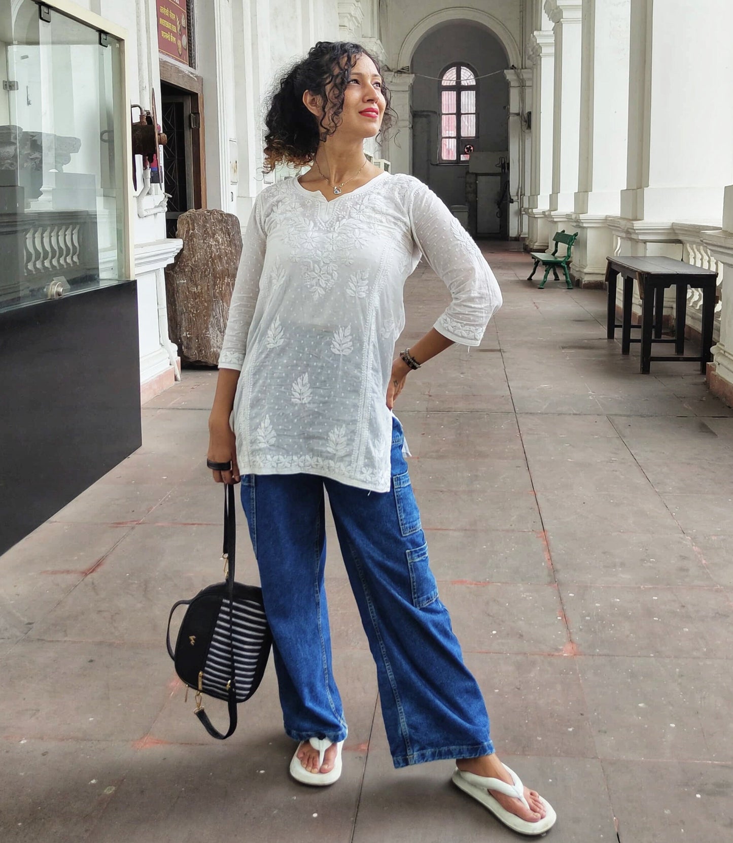 Dobby cotton short top