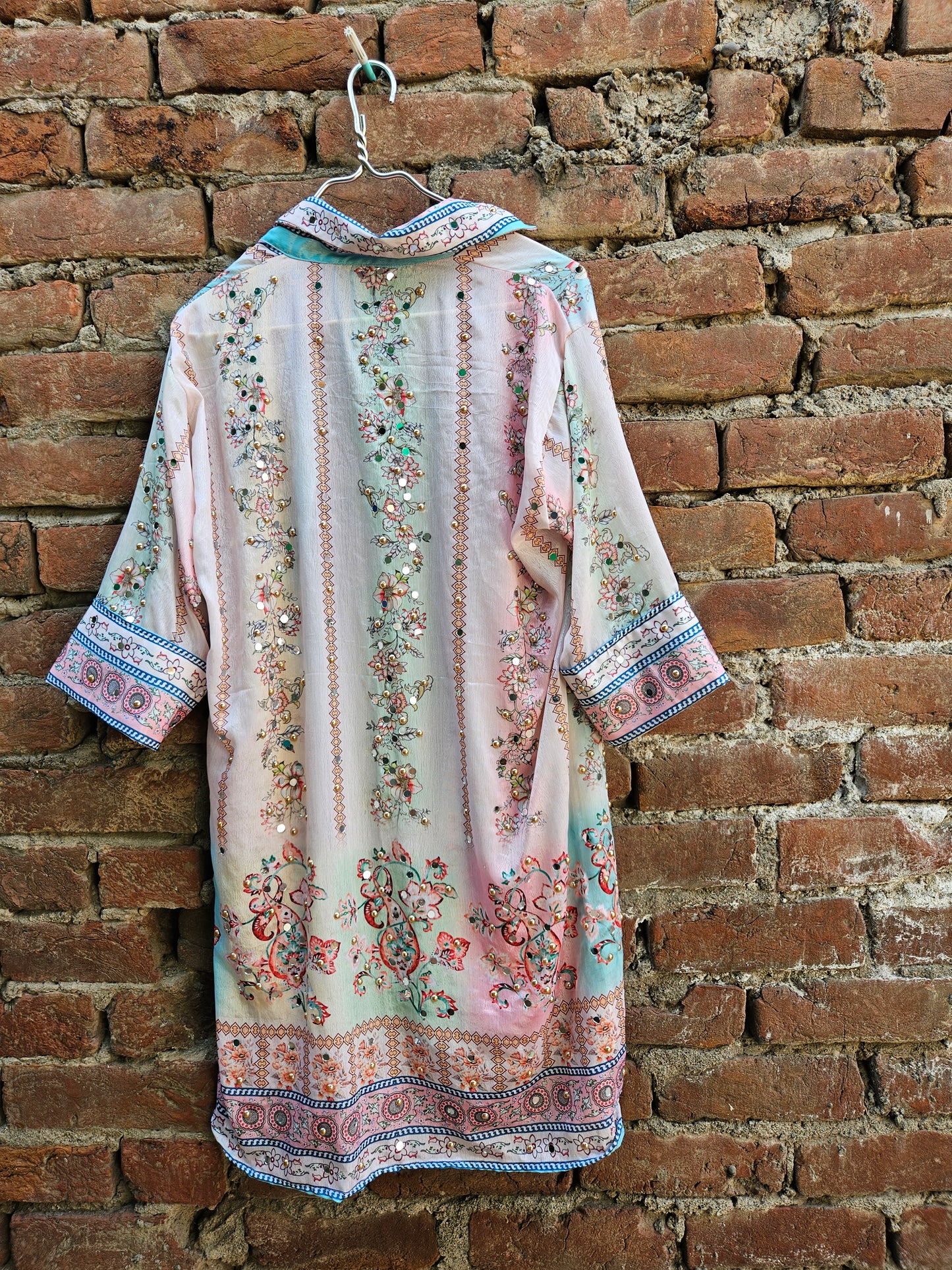 Bloom Blush Mirror Shrug/Shirt Dress