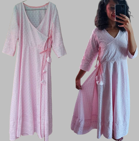 Angrakha chikan anarkali