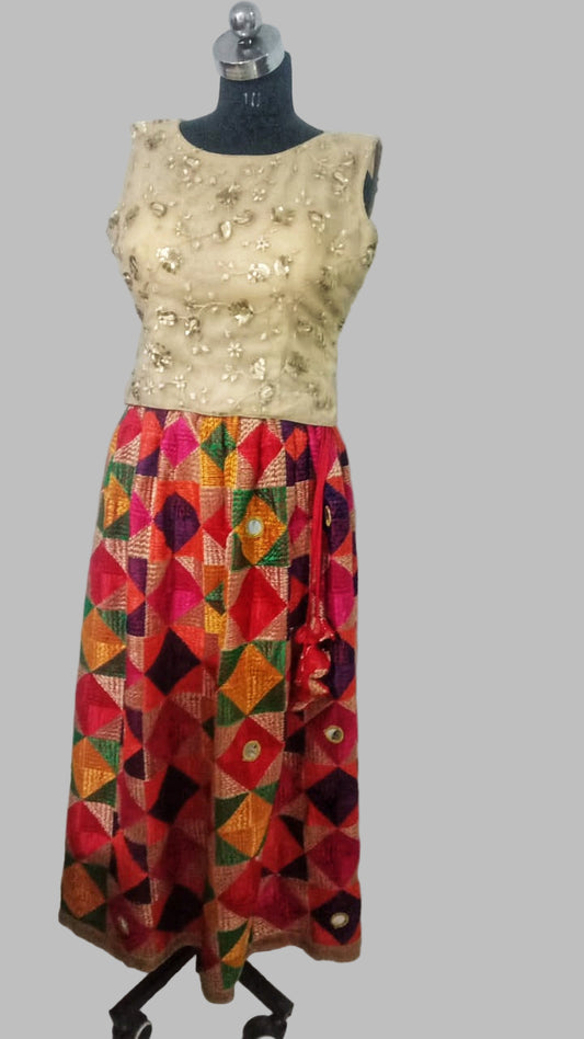 Bagh Phulkari Skirt