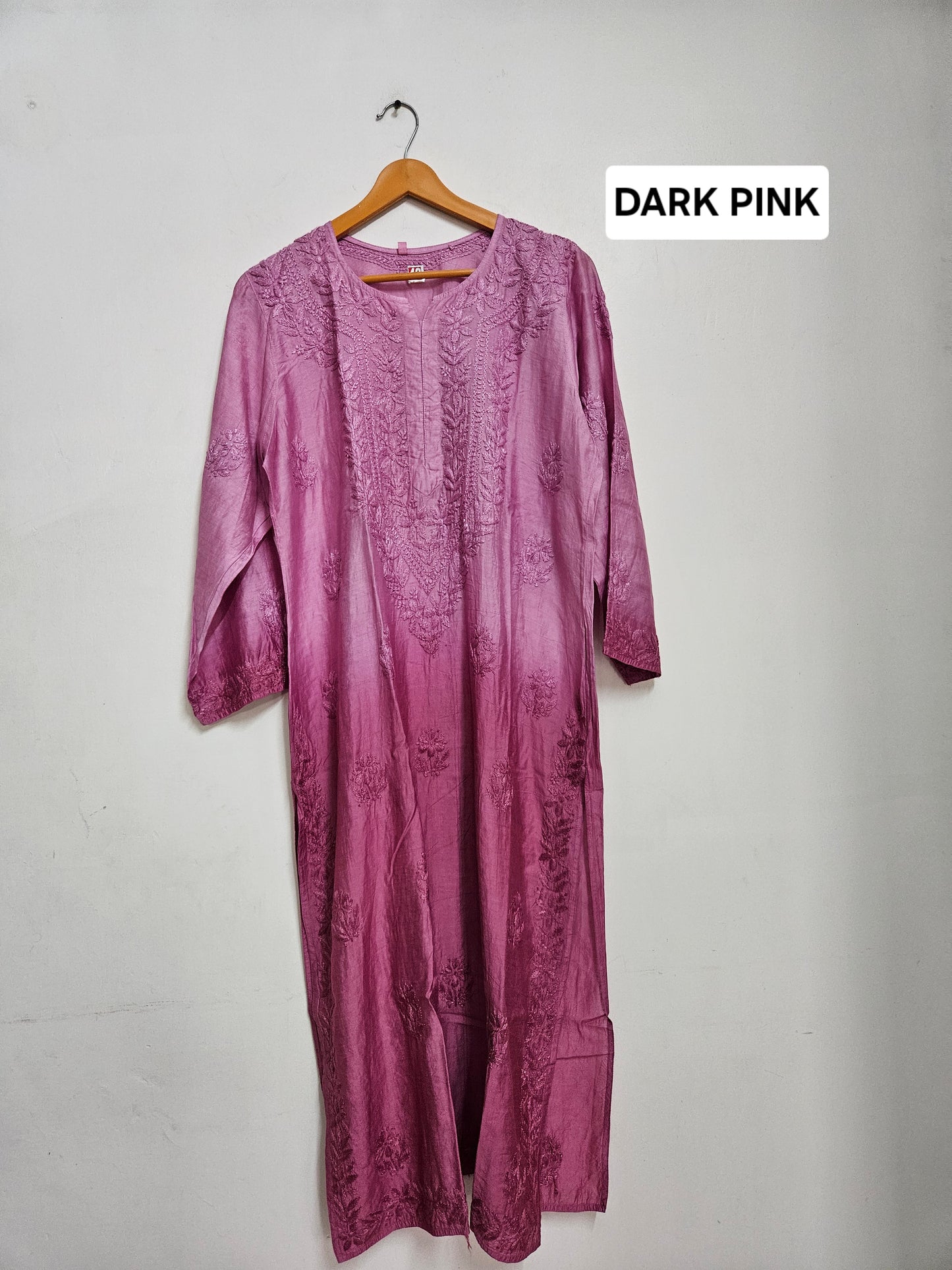 Chanderi ombre long kurta