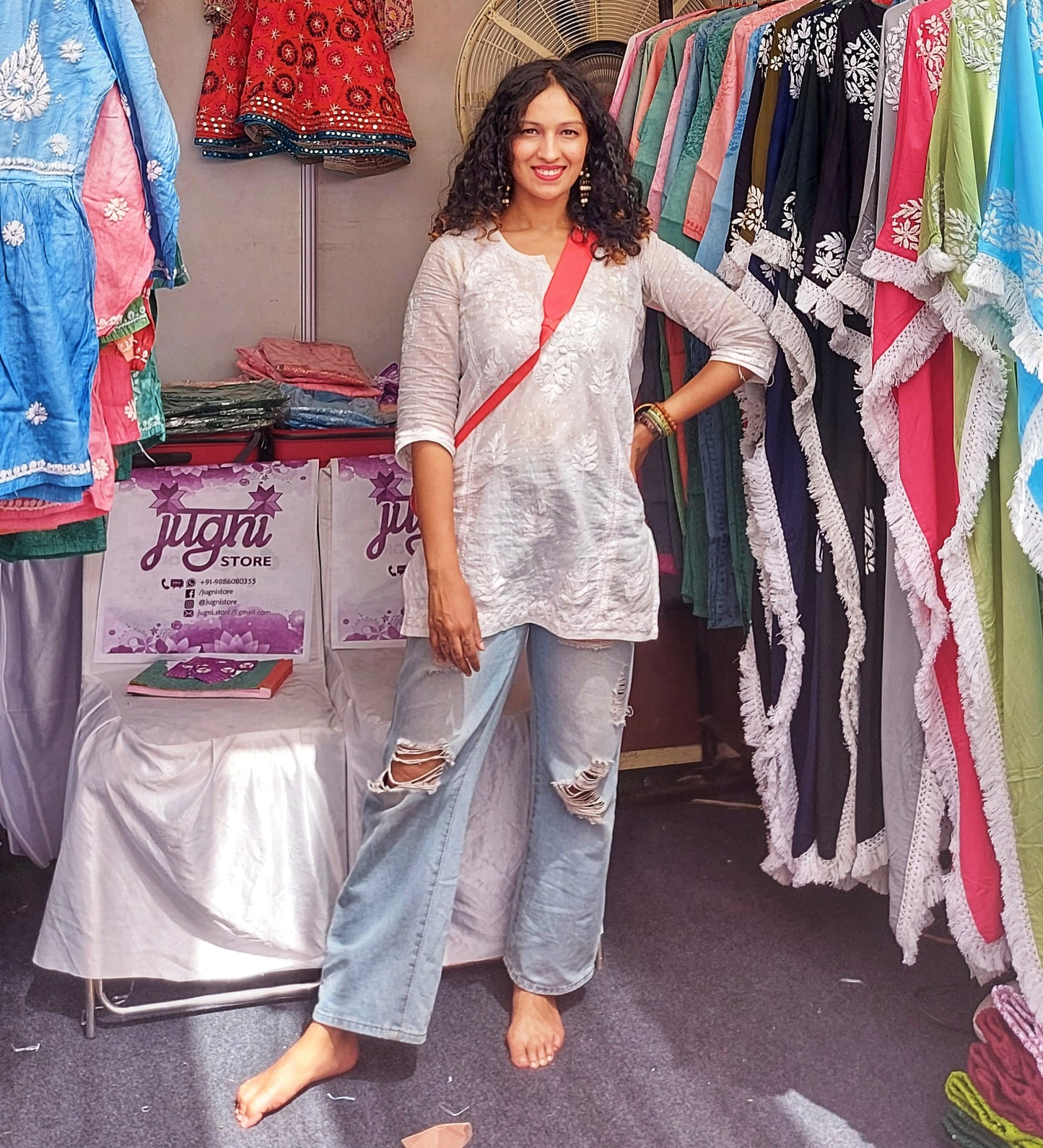 Dobby cotton short top