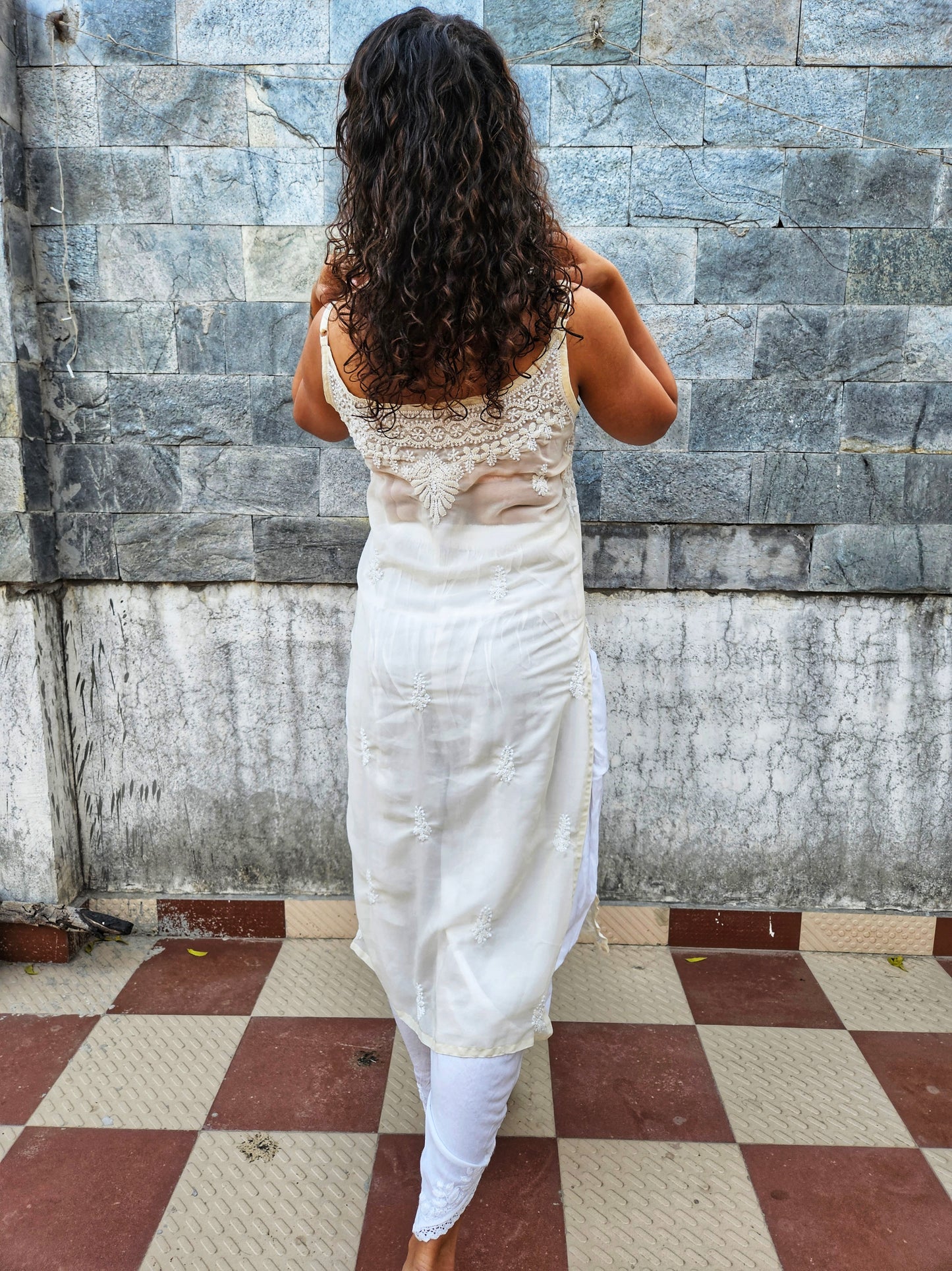 Strappy chikan kurtis