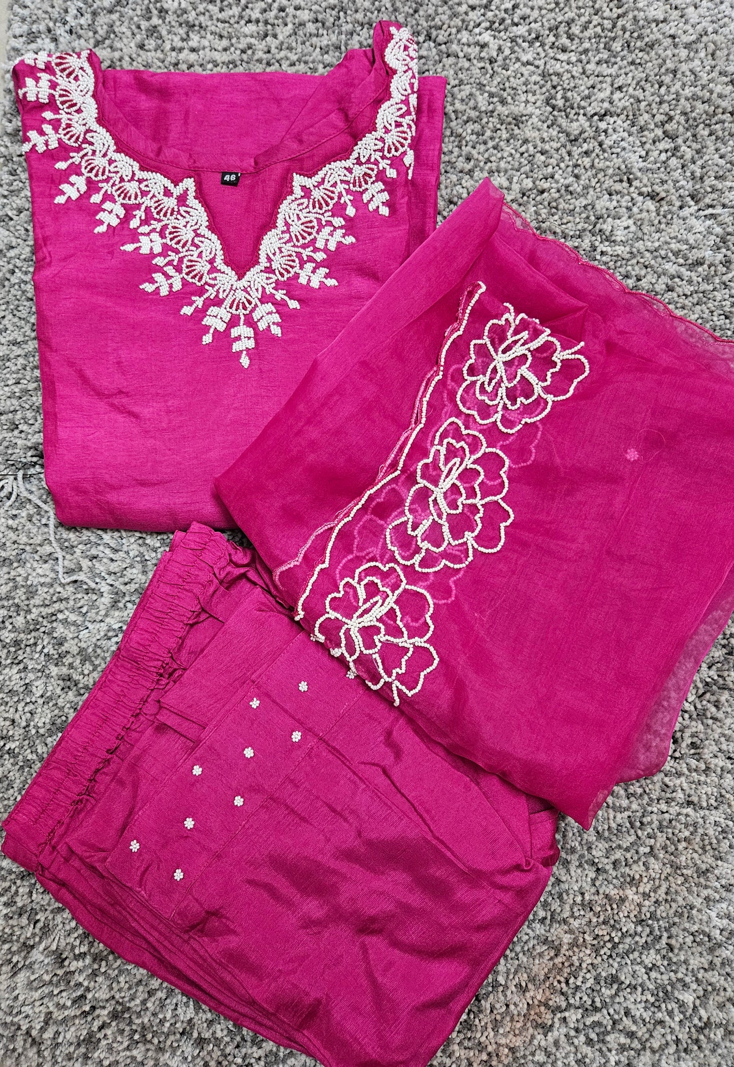 Theia dola silk suit