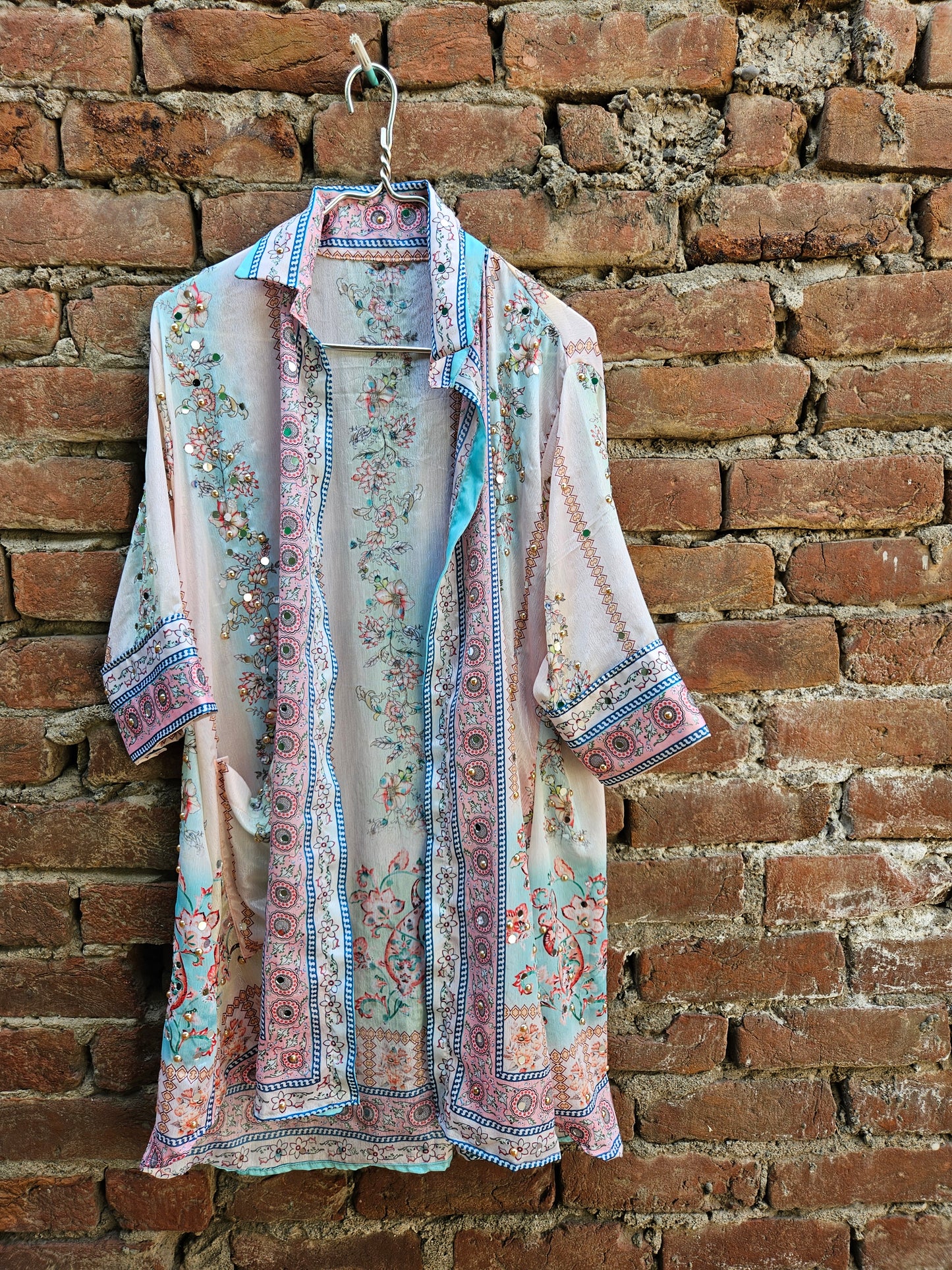 Bloom Blush Mirror Shrug/Shirt Dress