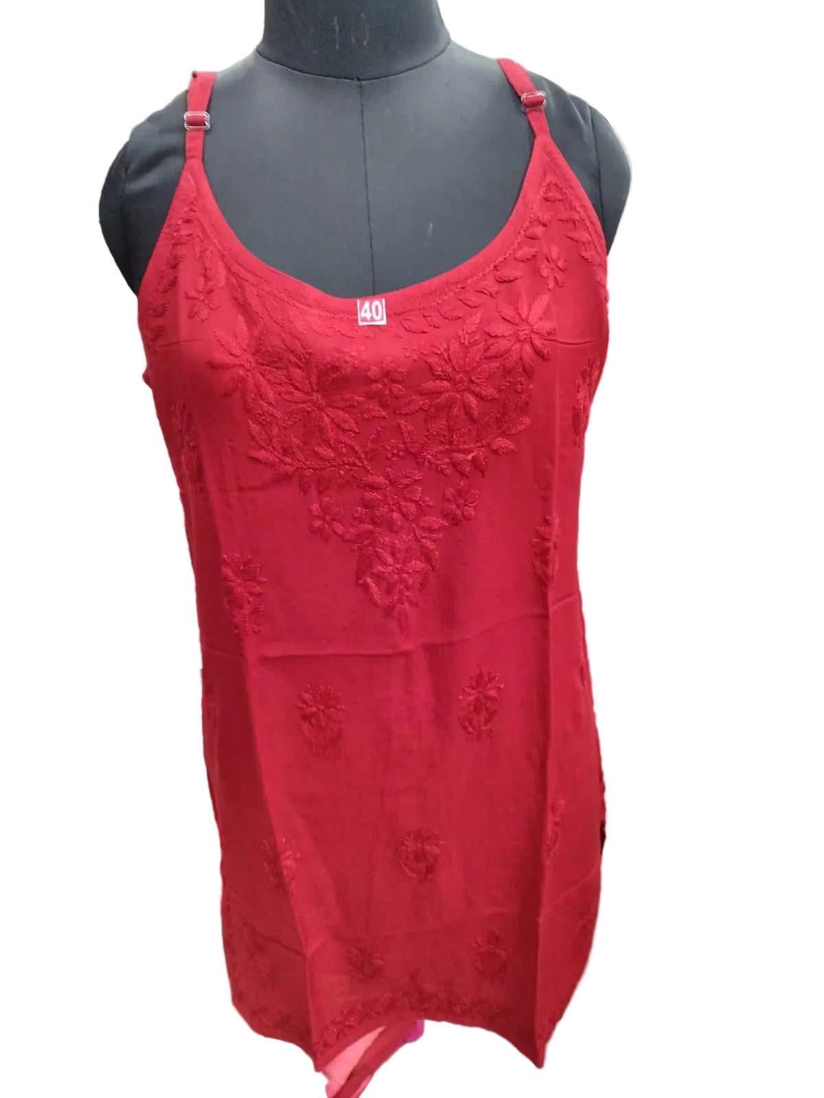 Strappy chikankari kurti