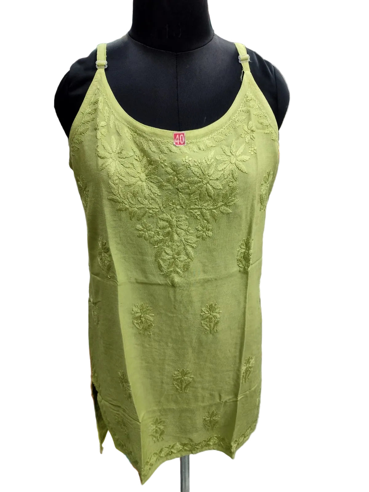 Strappy chikankari kurti