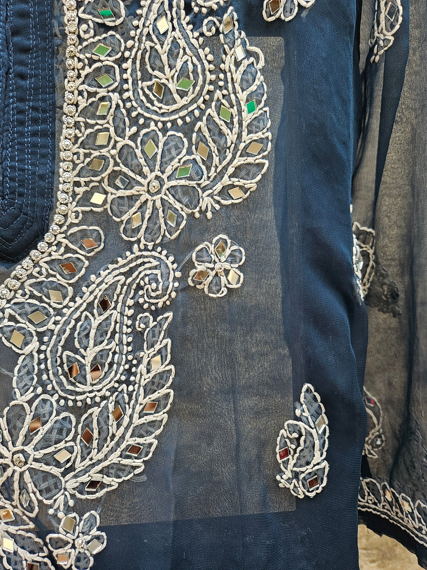 Lucknowi Mirror Work Kurti