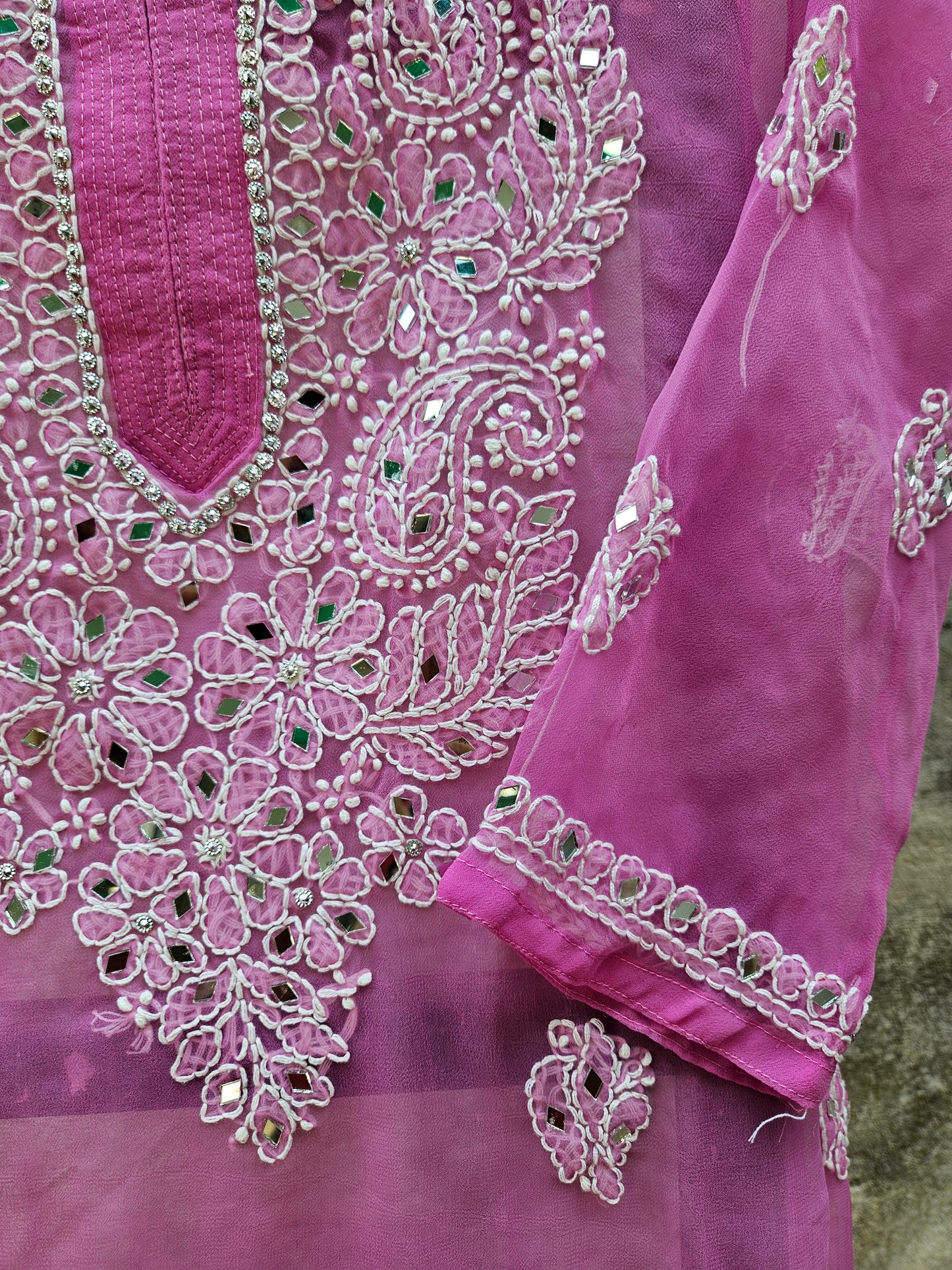 Lucknowi Mirror Work Kurti