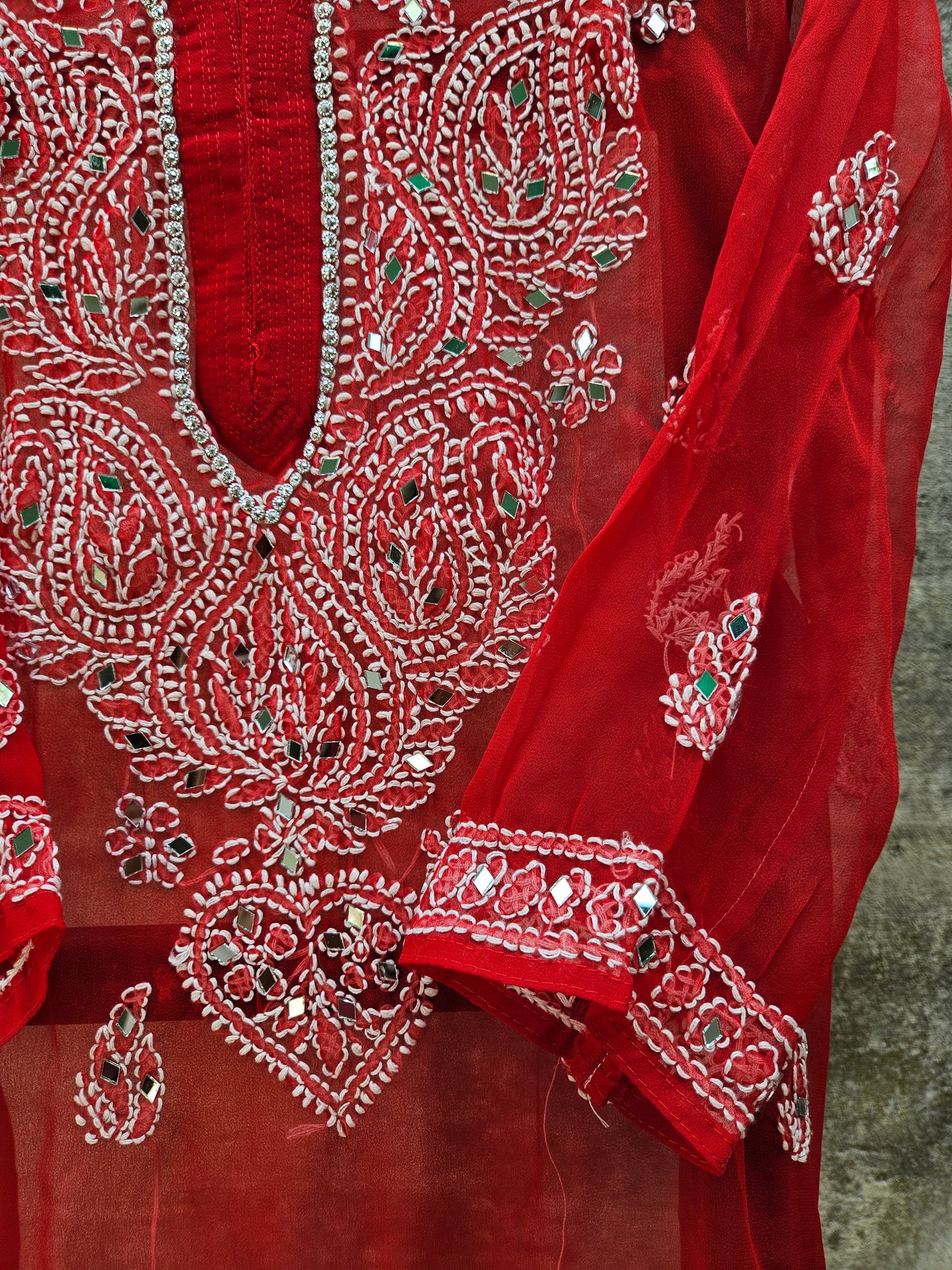 Lucknowi Mirror Work Kurti