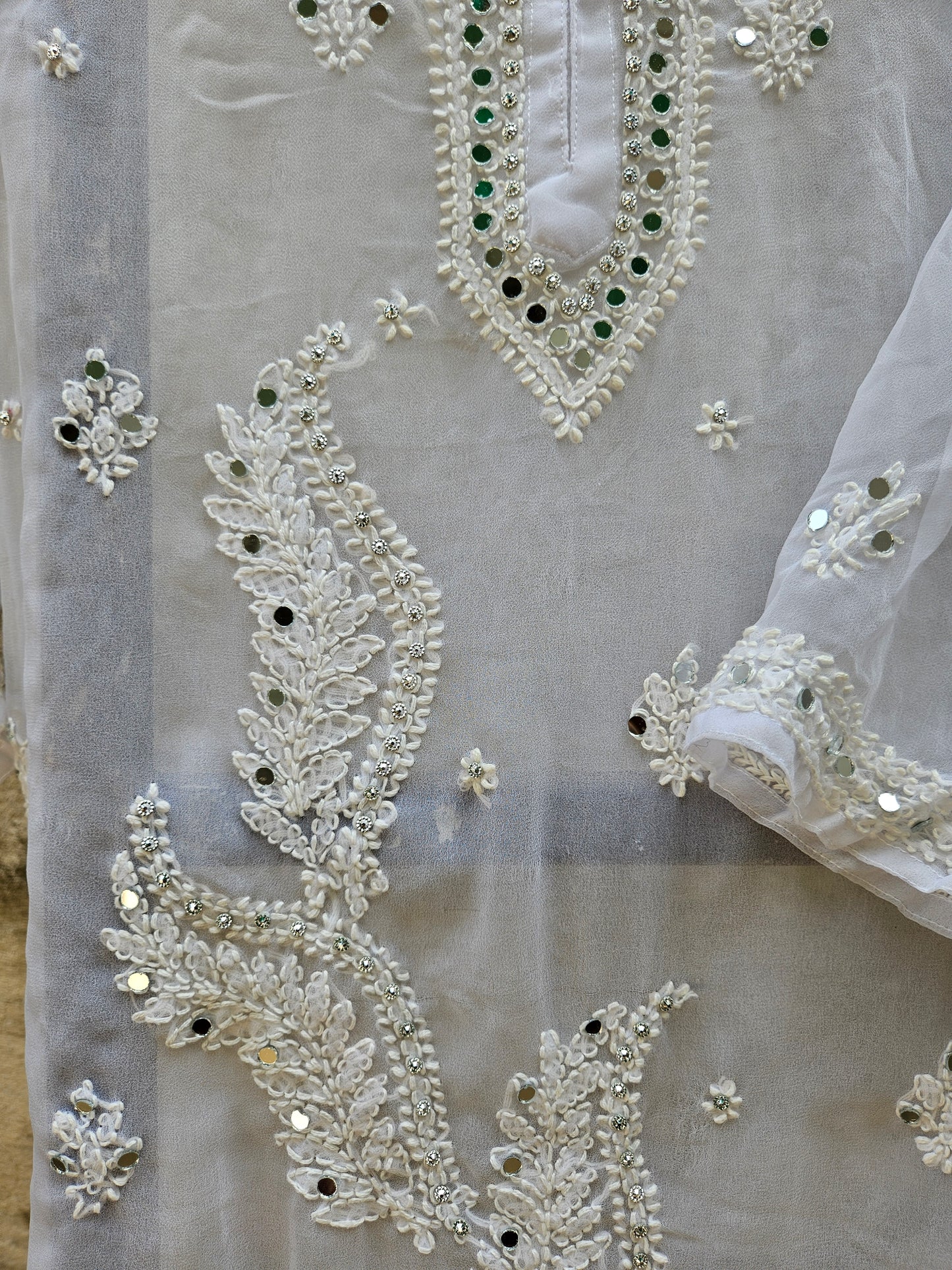Lucknowi Mirror Work Kurti