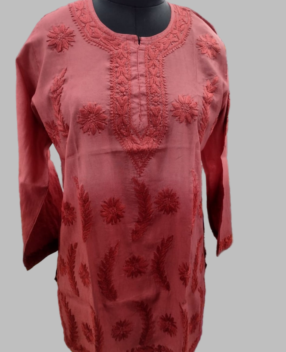 Mehrunisa chanderi ombre kurta