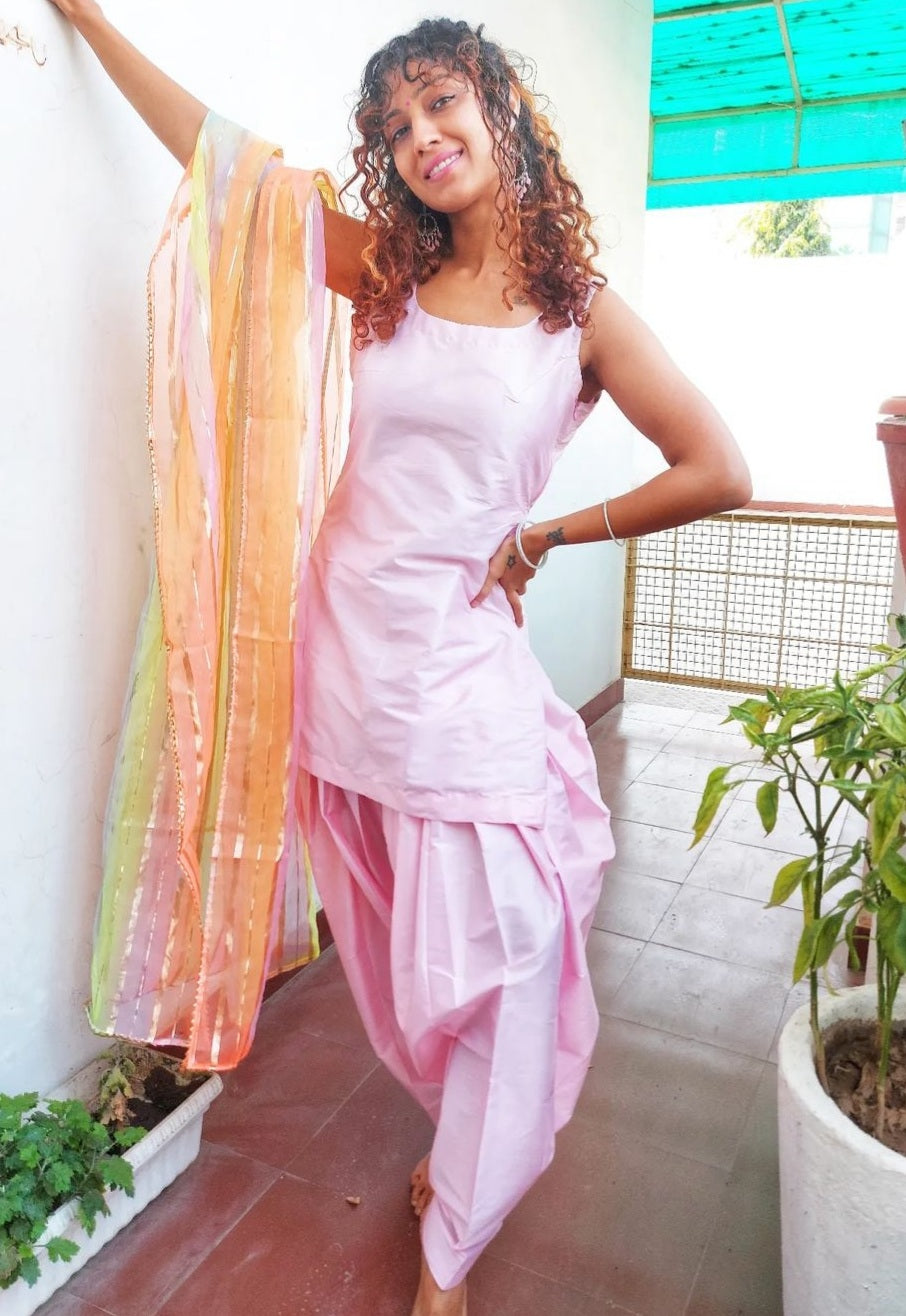 Glazed cotton Patiala salwar suit