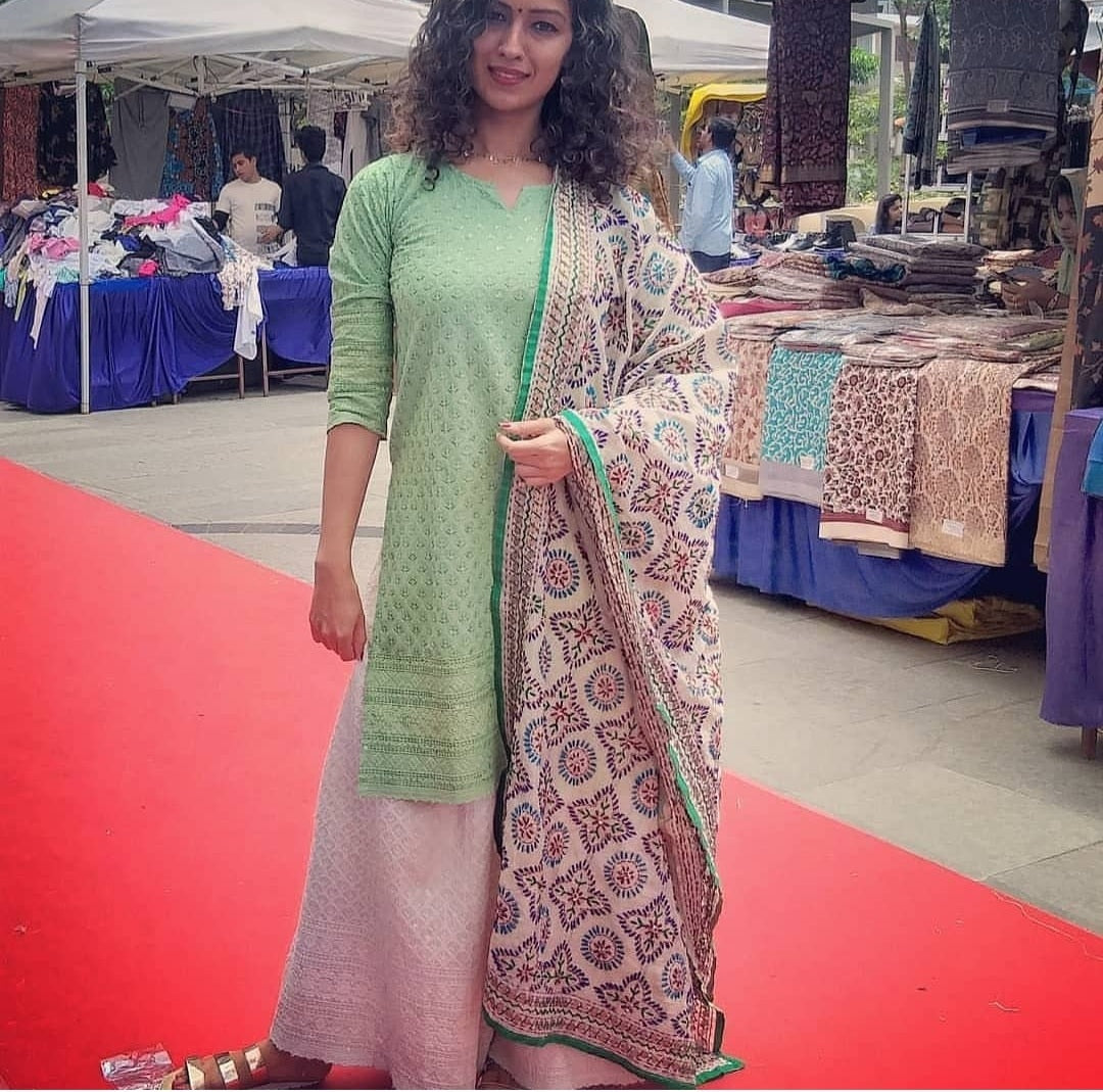 Chikan sequin kurti