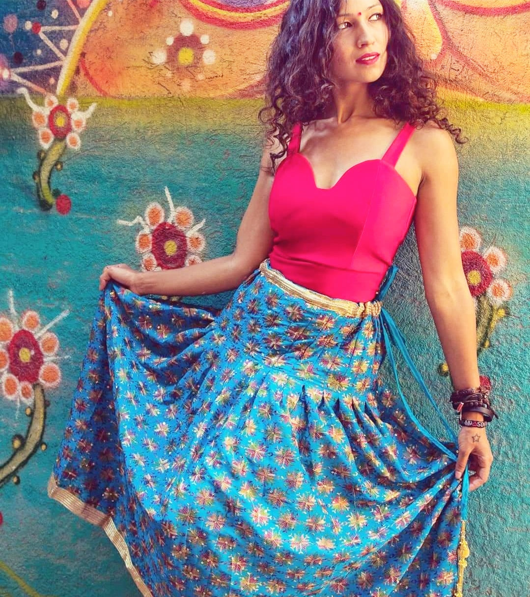 Phulkari Skirt