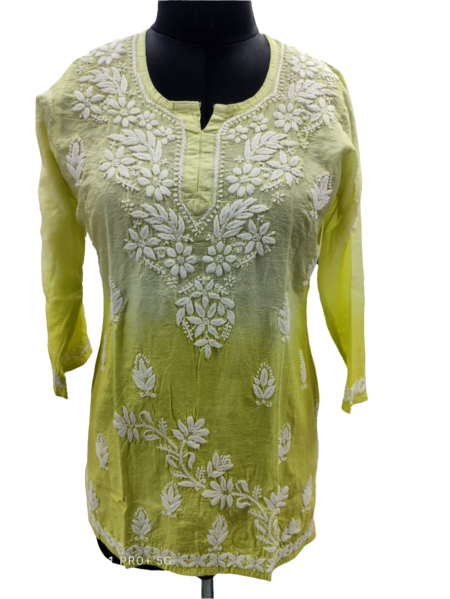 Chanderi ombre short tops