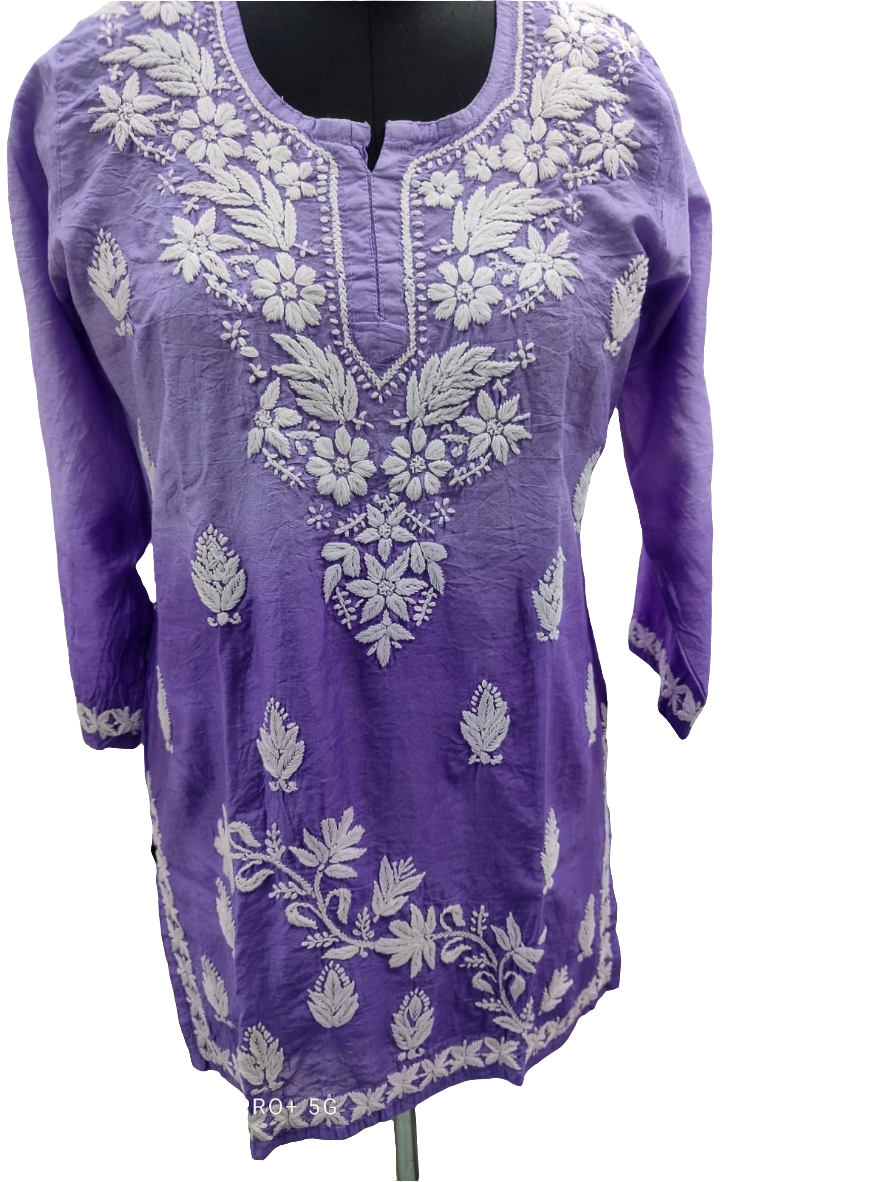 Chanderi ombre short tops