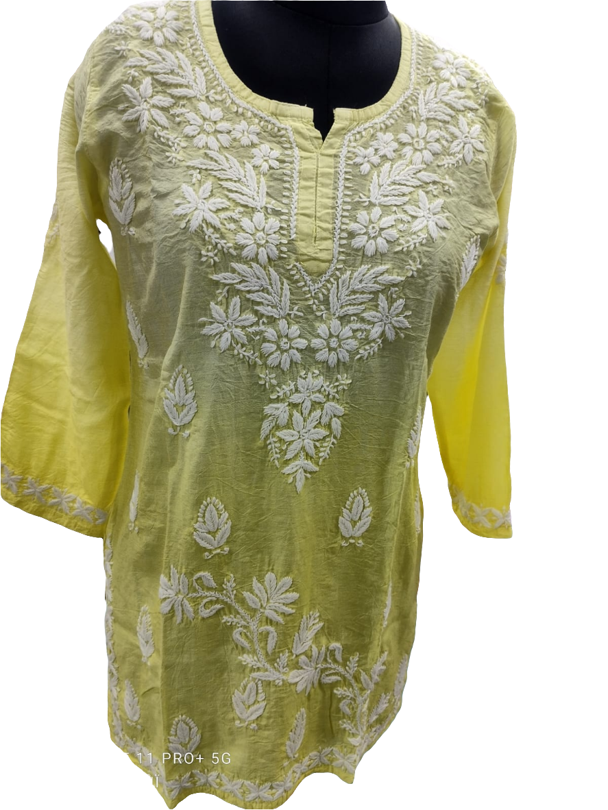 Chanderi ombre short tops