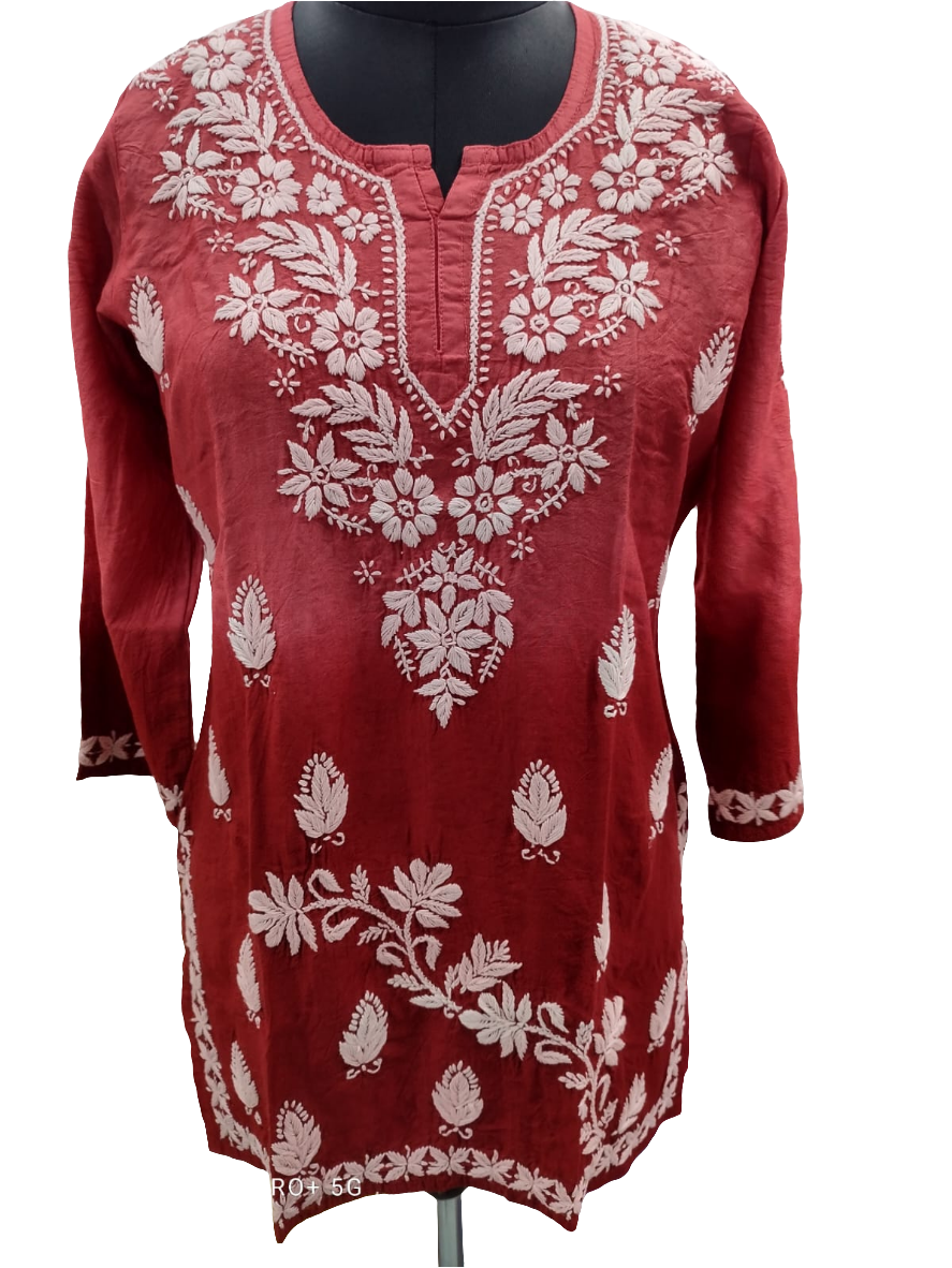 Chanderi ombre short tops