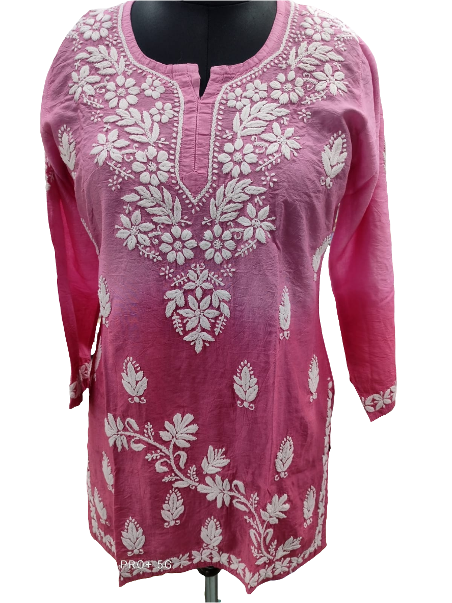 Chanderi ombre short tops