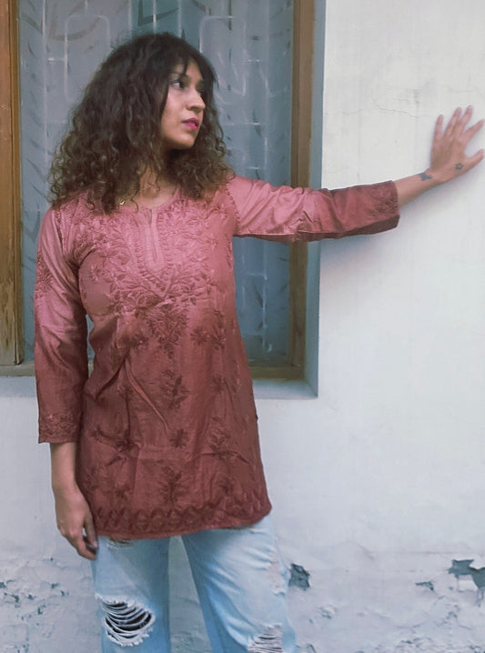 Noor Chanderi Ombre Kurta