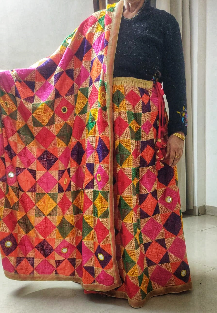 Bagh Phulkari Skirt