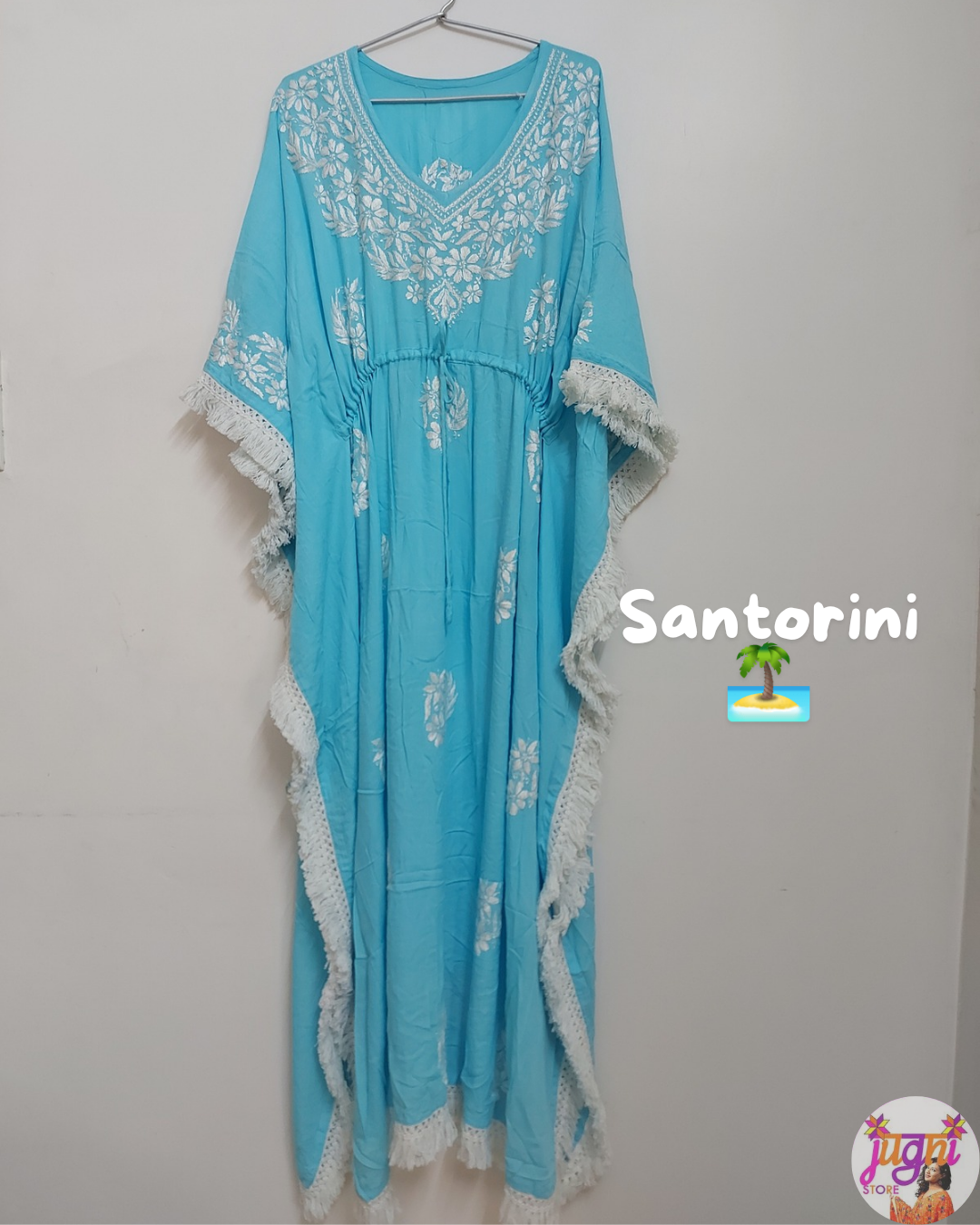 Breezy chikan kaftan dress