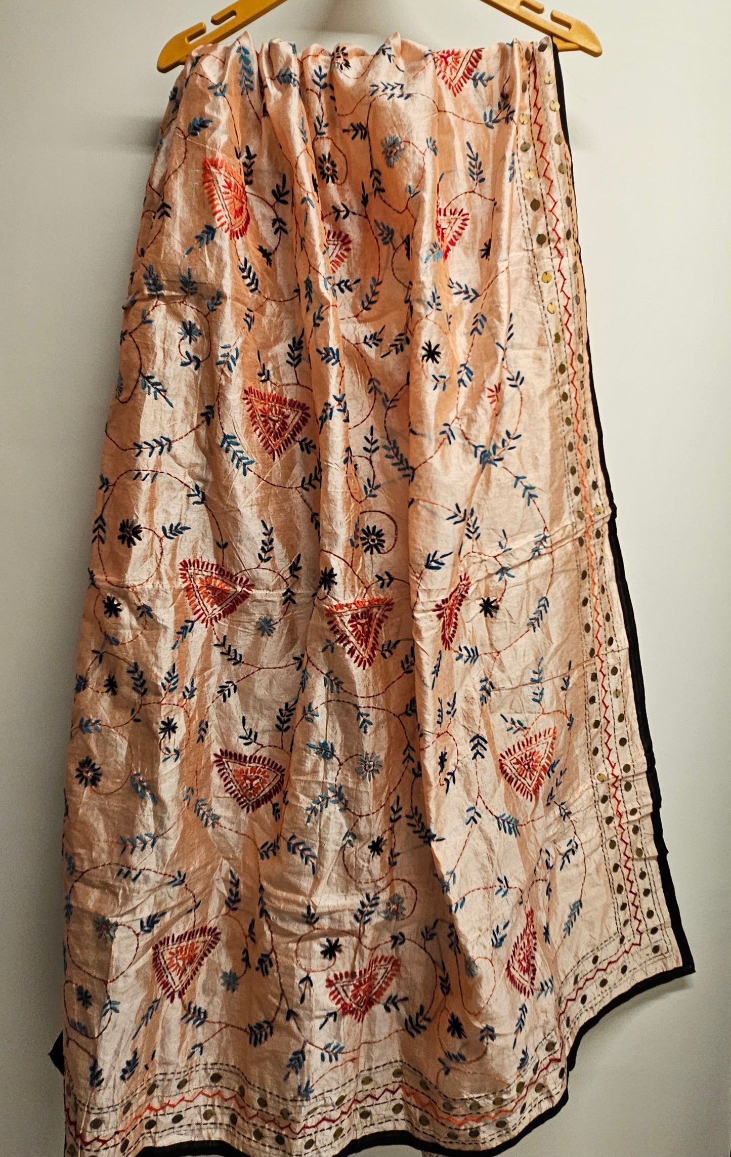 Chanderi silk phulkari dupatta
