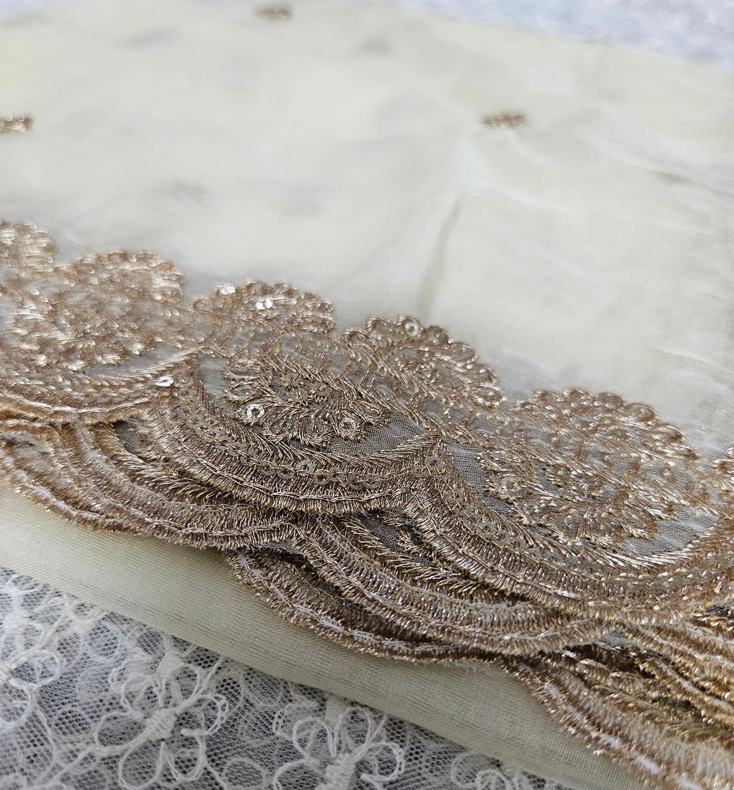Nazakat organza zari work dupatta