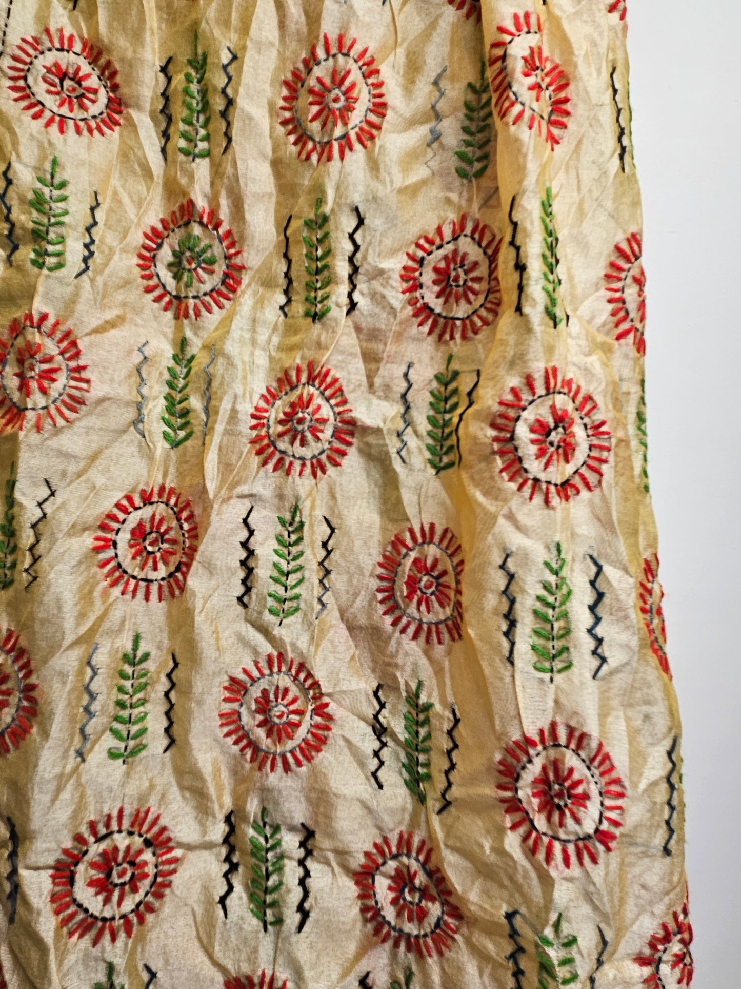 Chanderi silk phulkari dupatta