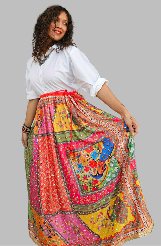 Mirror work skirts