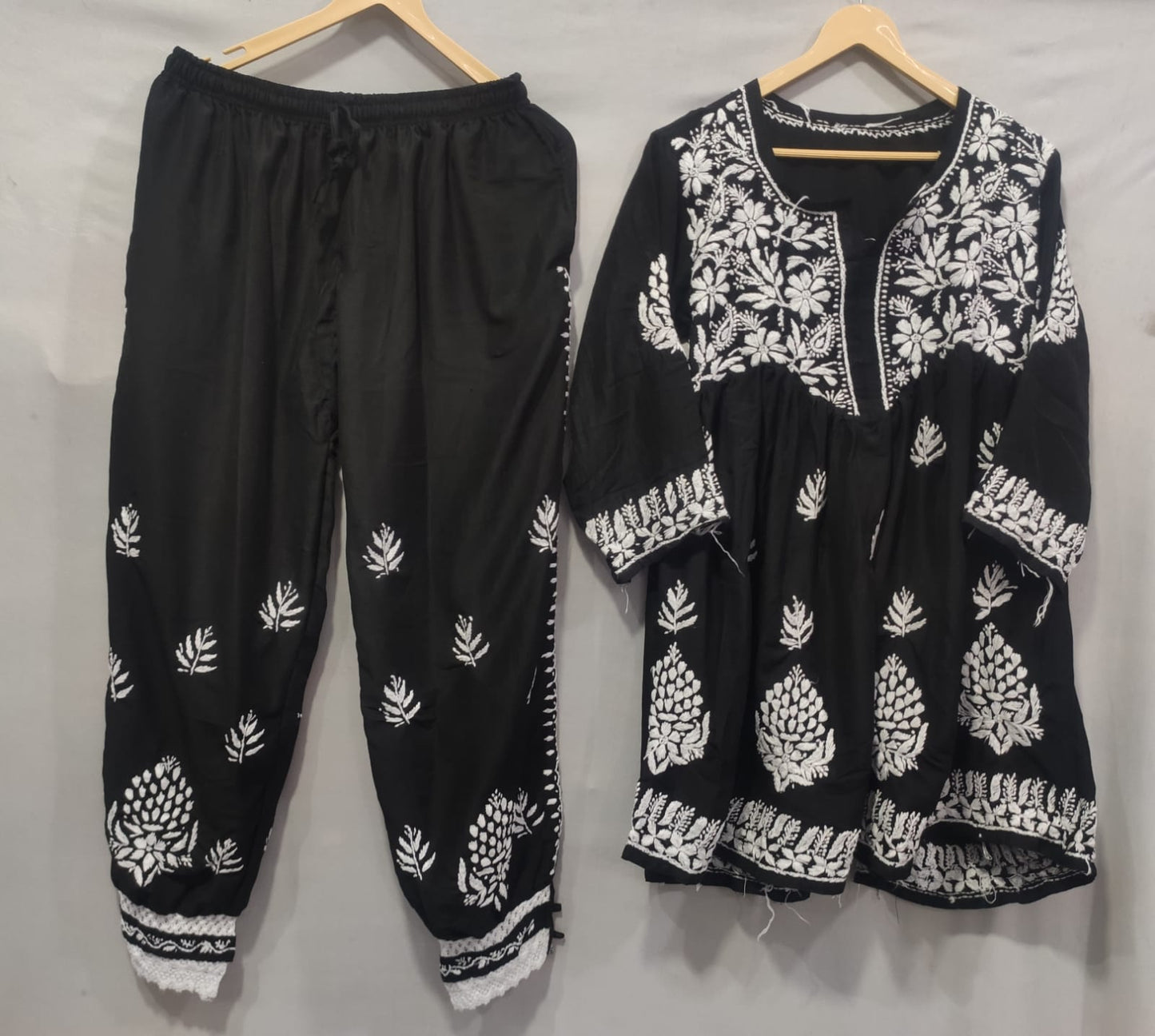 Afghani Lucknowi Muslin Set