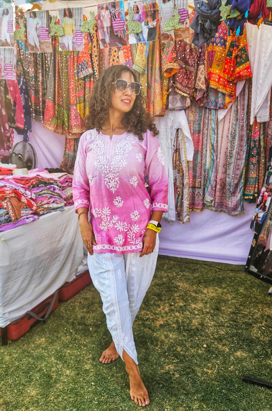 Tulip cut chikan pants
