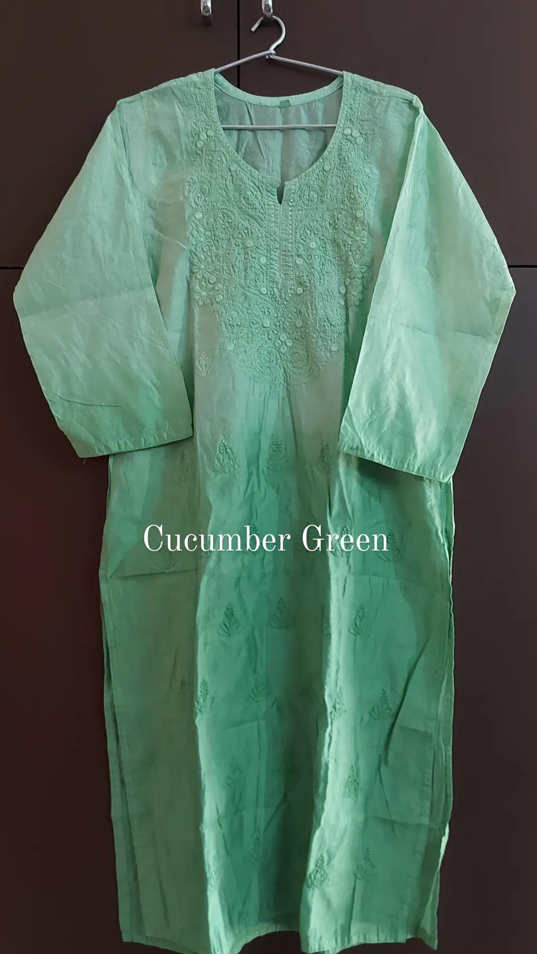 Long Ombre Lucknowi Kurti on Chanderi Silk