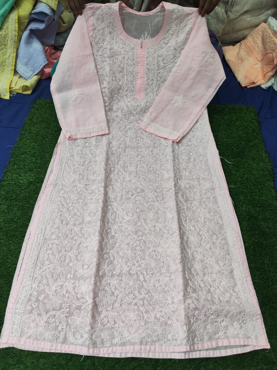 Cotton chikan kurti