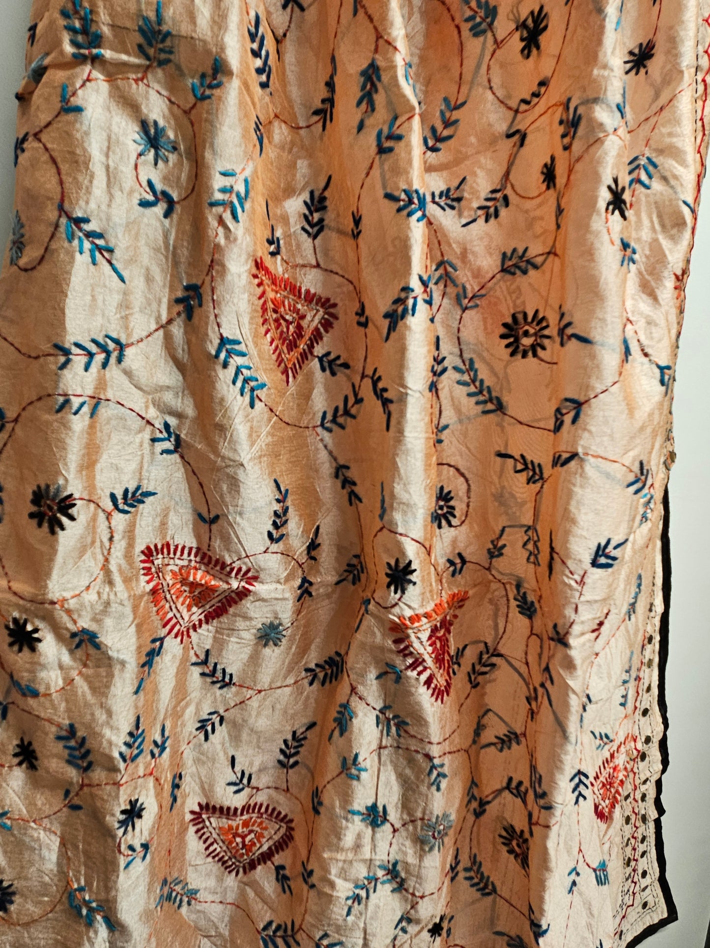 Chanderi silk phulkari dupatta