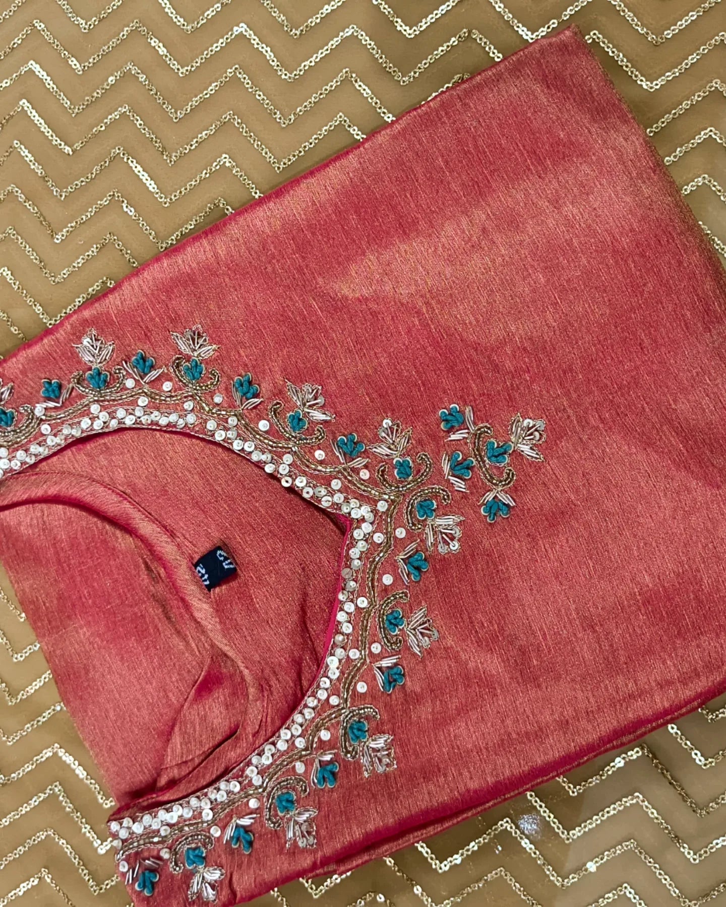 Red Shimmer Kurta