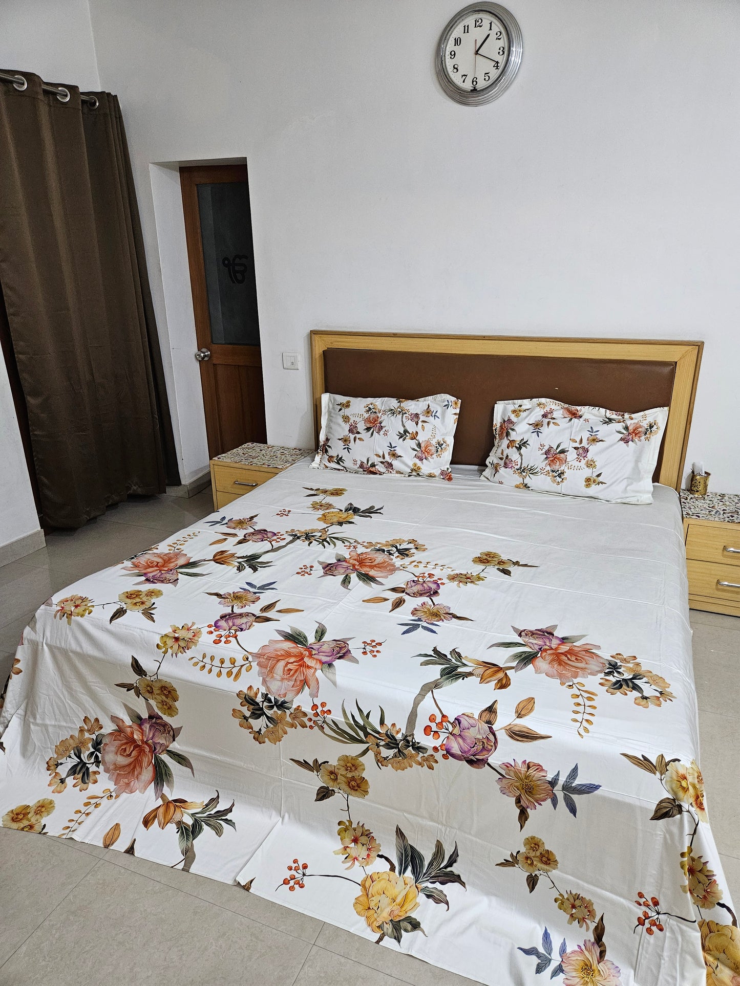 Glazed cotton bedsheets