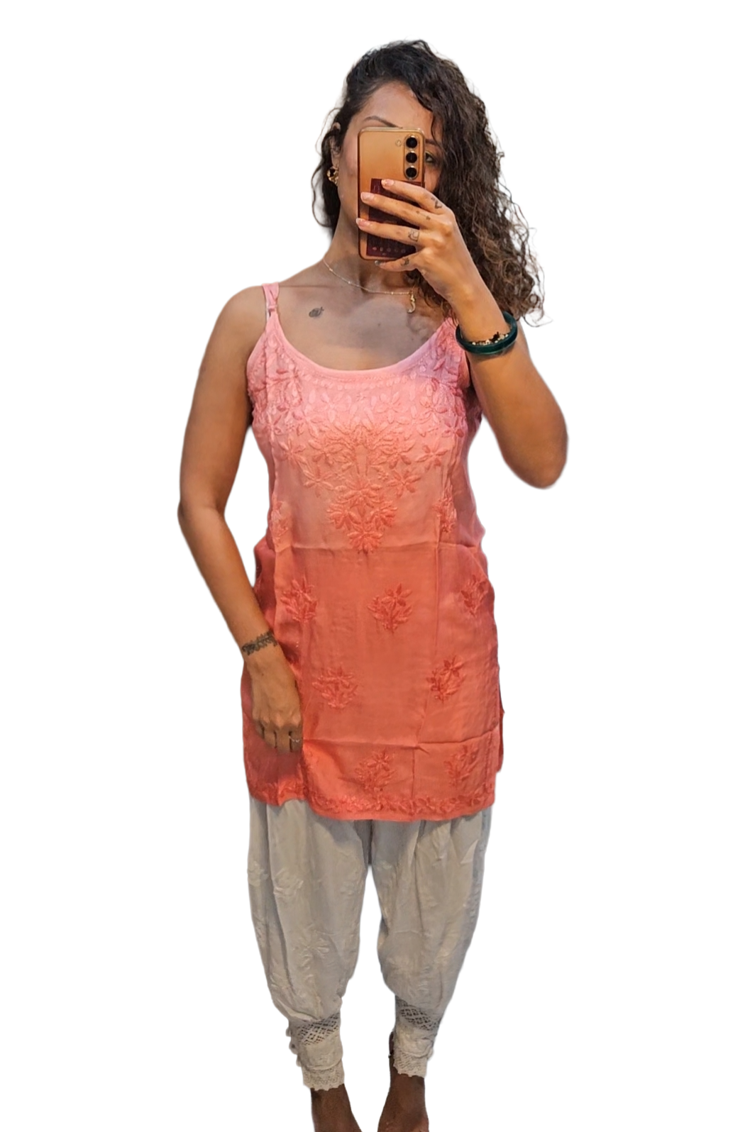 Muslin Ombre Spaghetti Top
