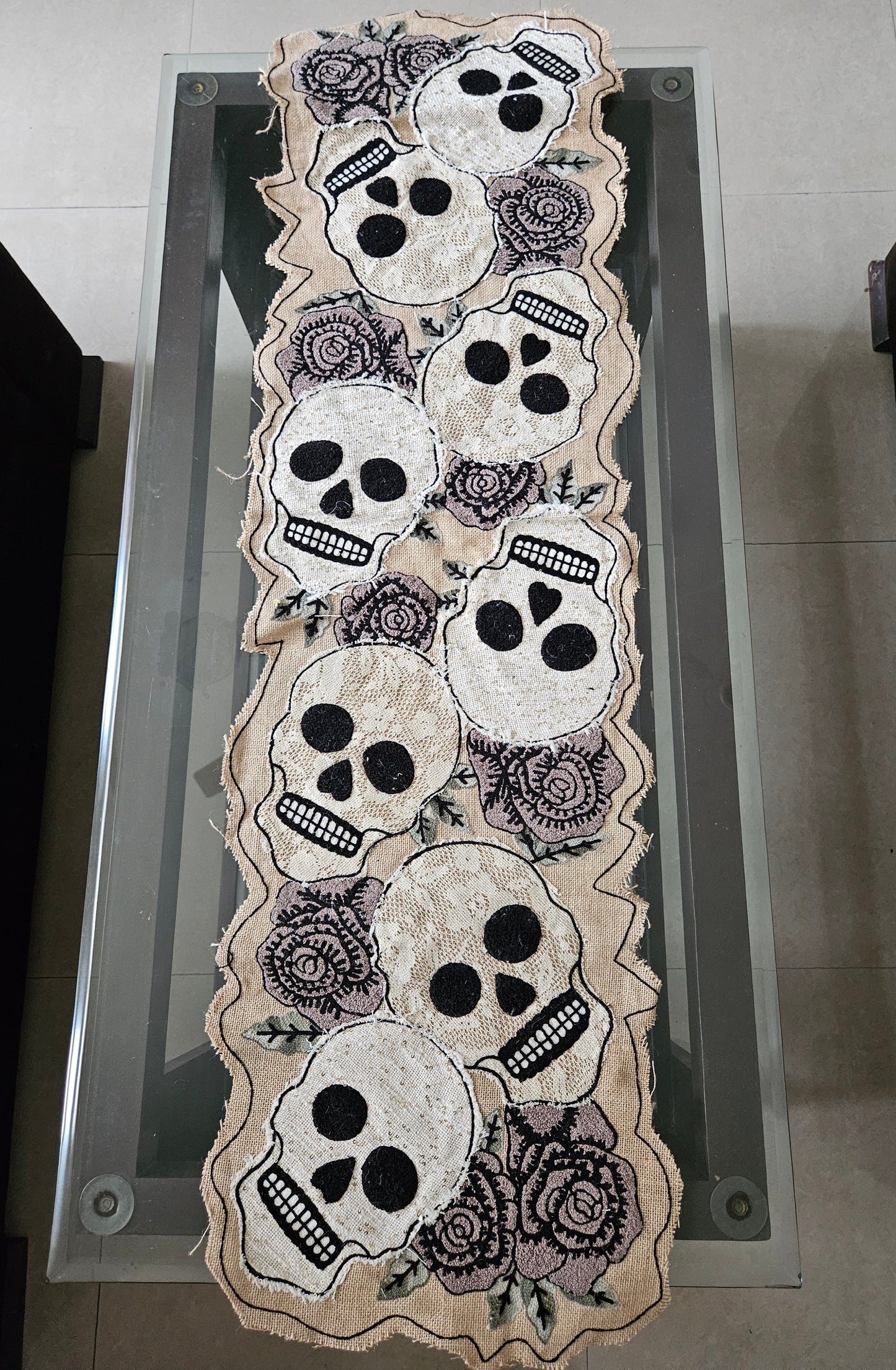 Sugar Skull Mexican Table Runner