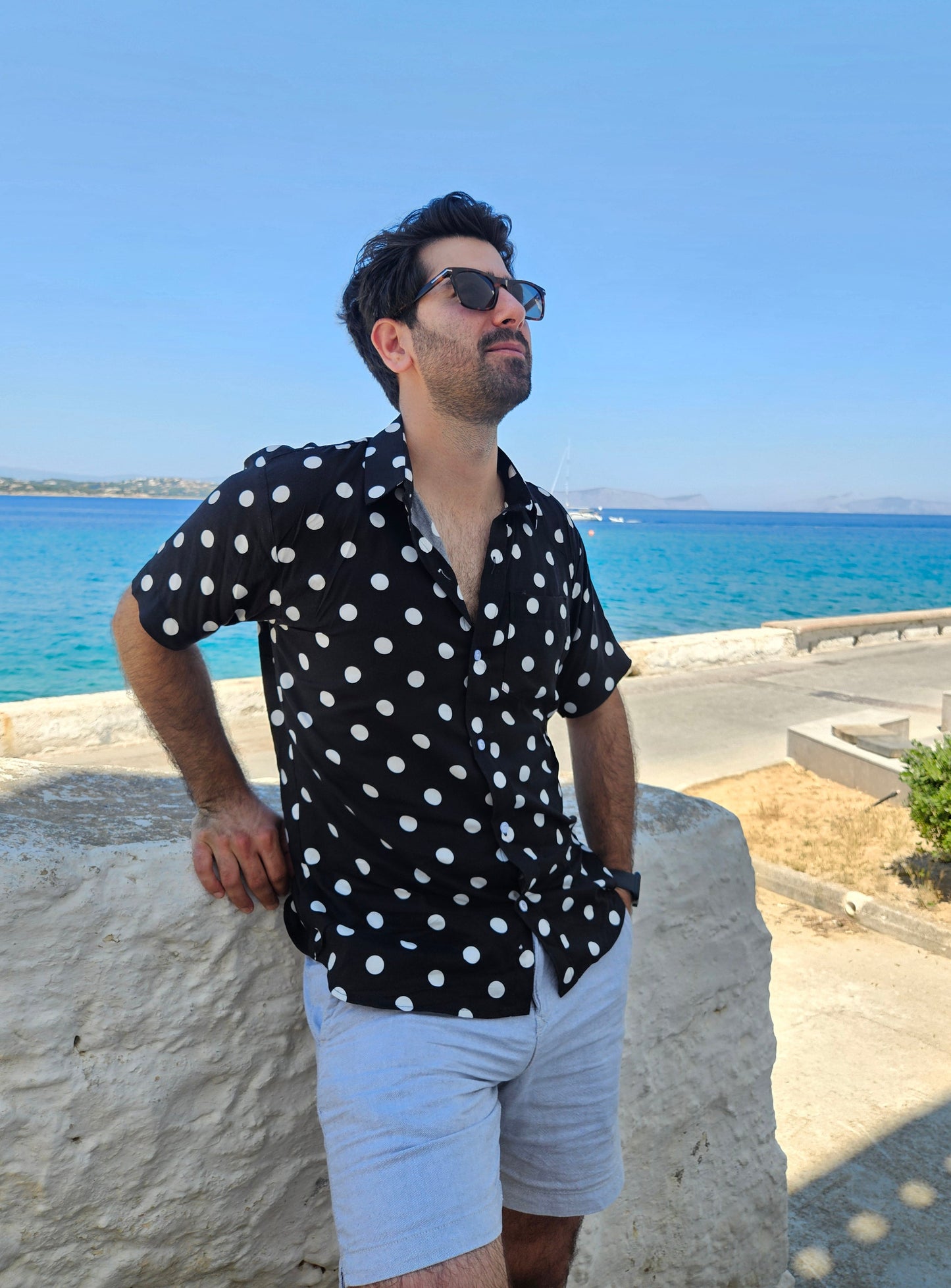 Polka dots island boy shirt