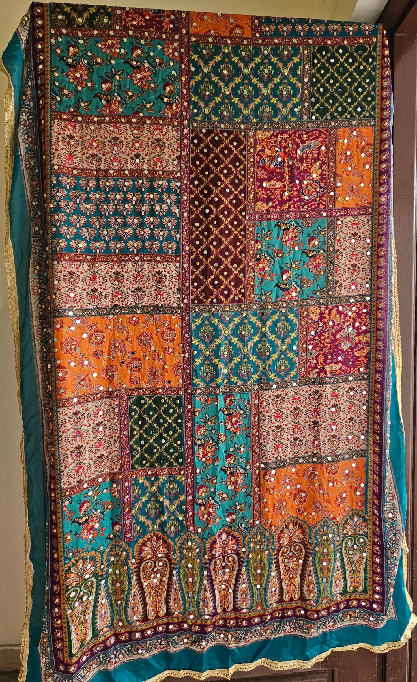 Mirror work Chinon Dupatta