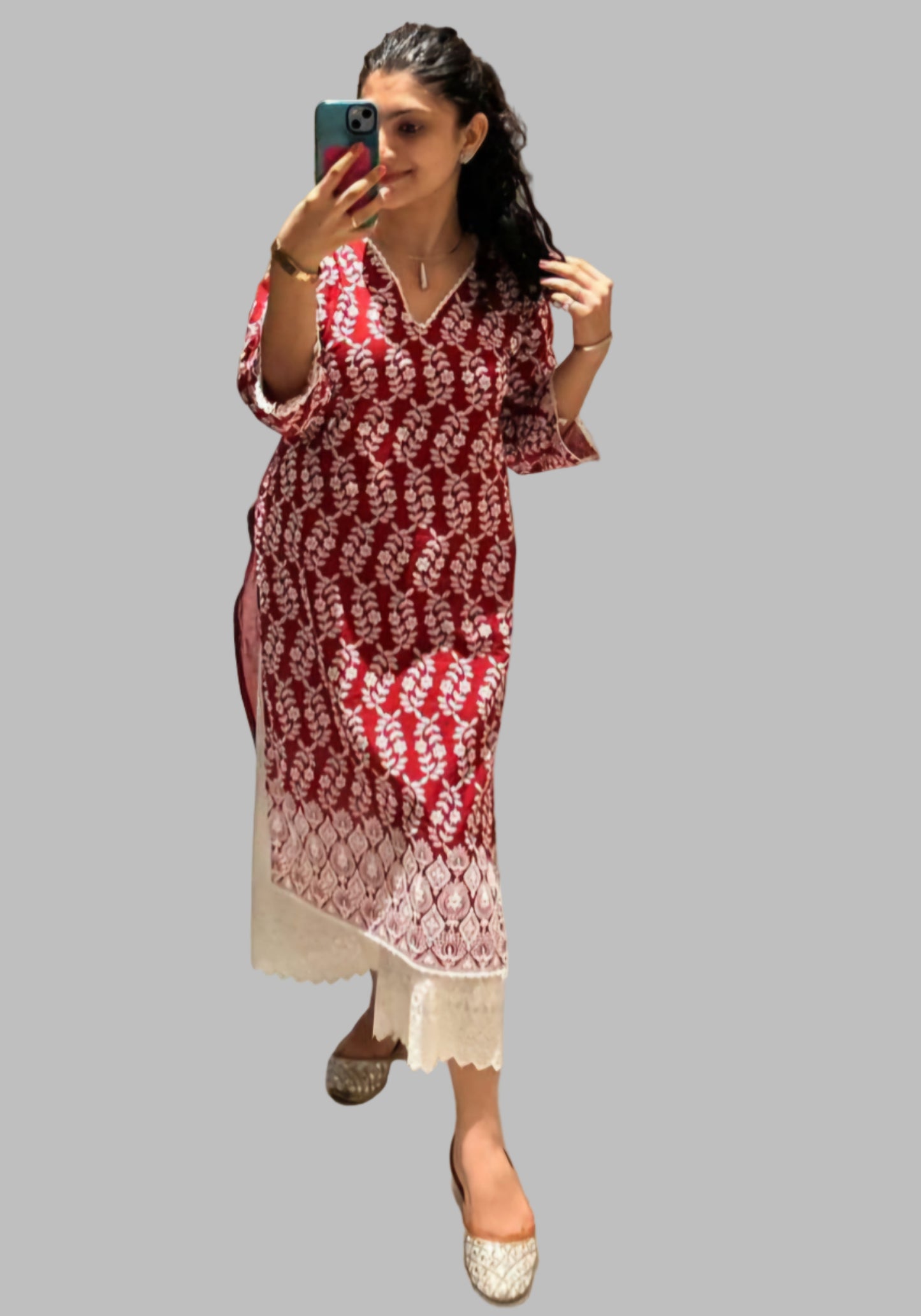 Erkyna Chikan Kurta