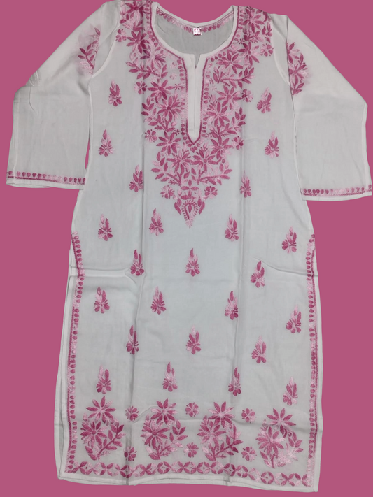 Ombre embroidery kurti