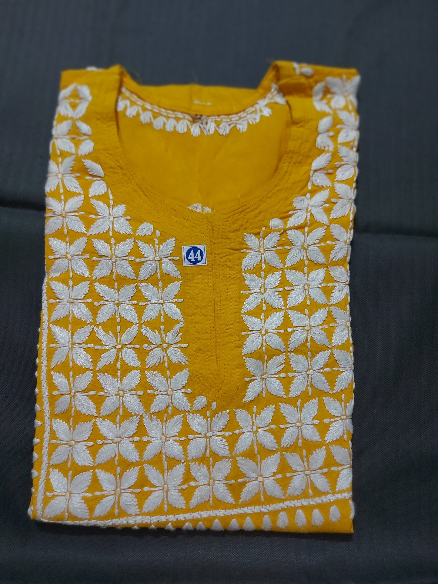 Short rayon chikan kurti